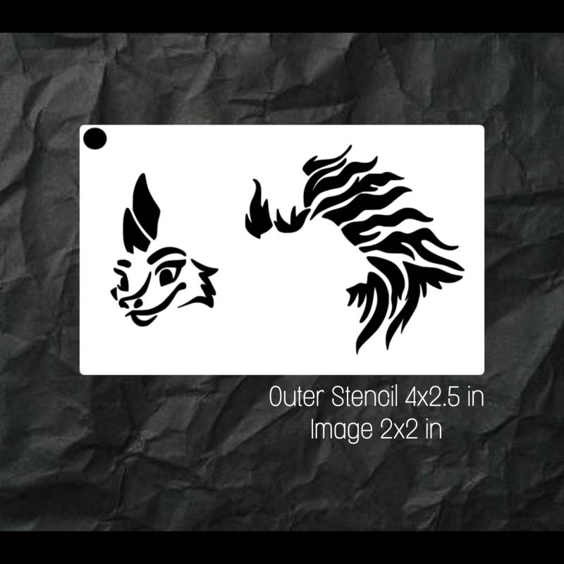 Traumdrache Gesichtsbemalung Schablone von Etsy - SparrowStencilSupply