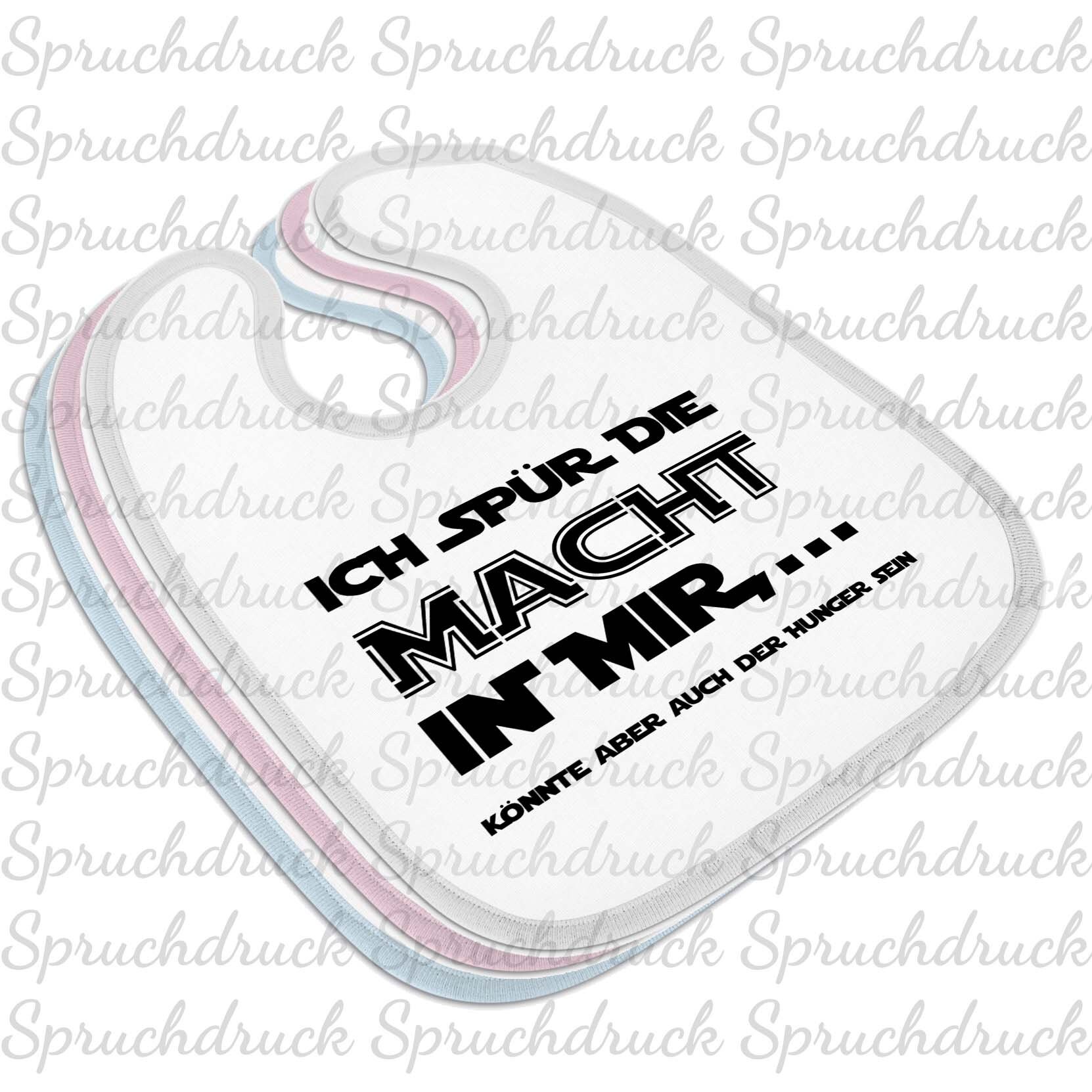 Babylätzchen Ich Spür Die Macht in Mir, ... Könnte Aber Auch Der Hunger Sein Blau Weiss Rosa Latz Babylätzchen Ich Spür Die Macht in Mir, ... Könnte Aber Auch Der Hunger Sein Blau Weiss Rosa Latz von Etsy - Spruchdruck