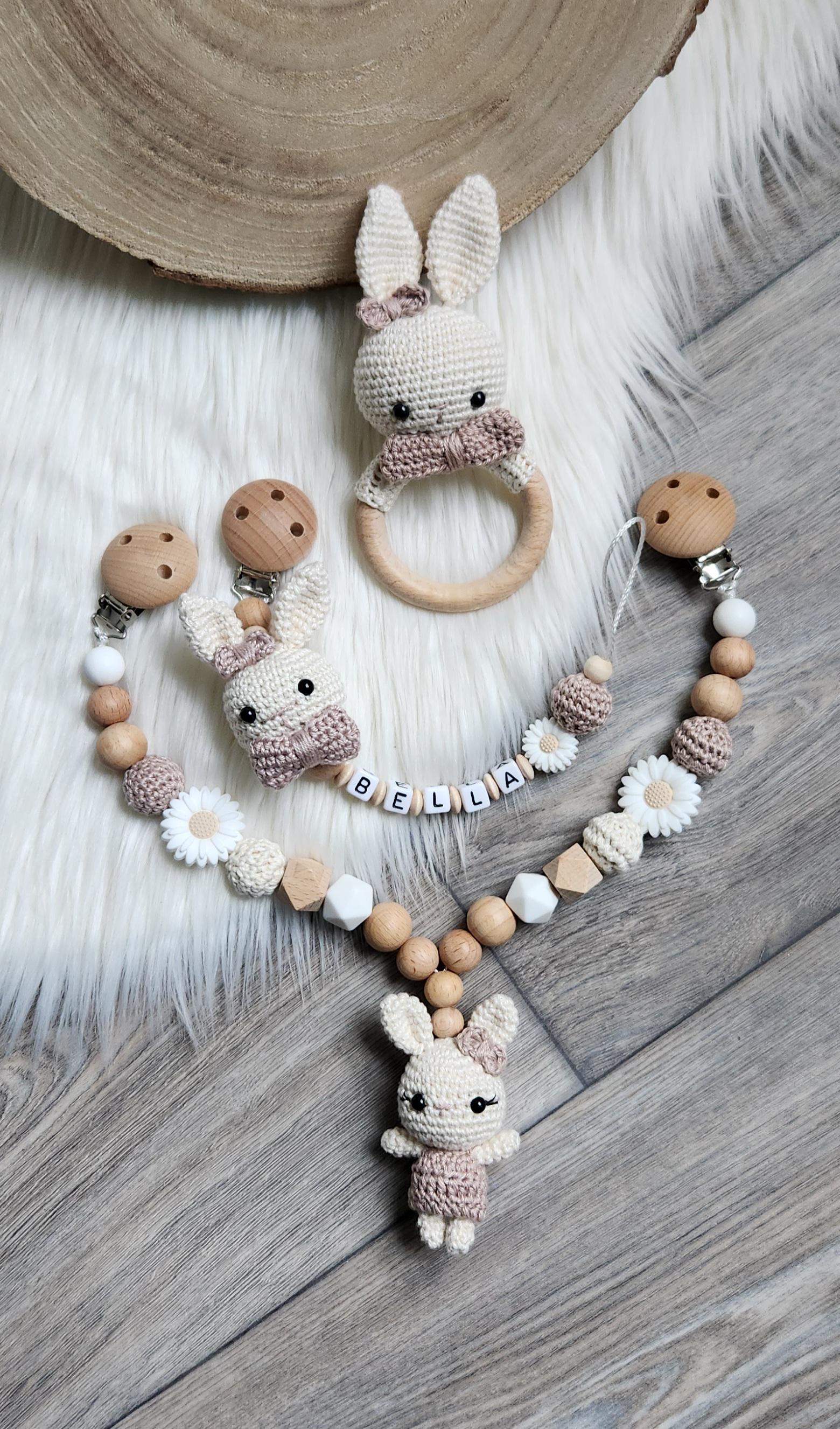 Schnullerkette Hase Mit Namen Schnullerkette Hase Mit Namen von Etsy - StaysisShnullerkette