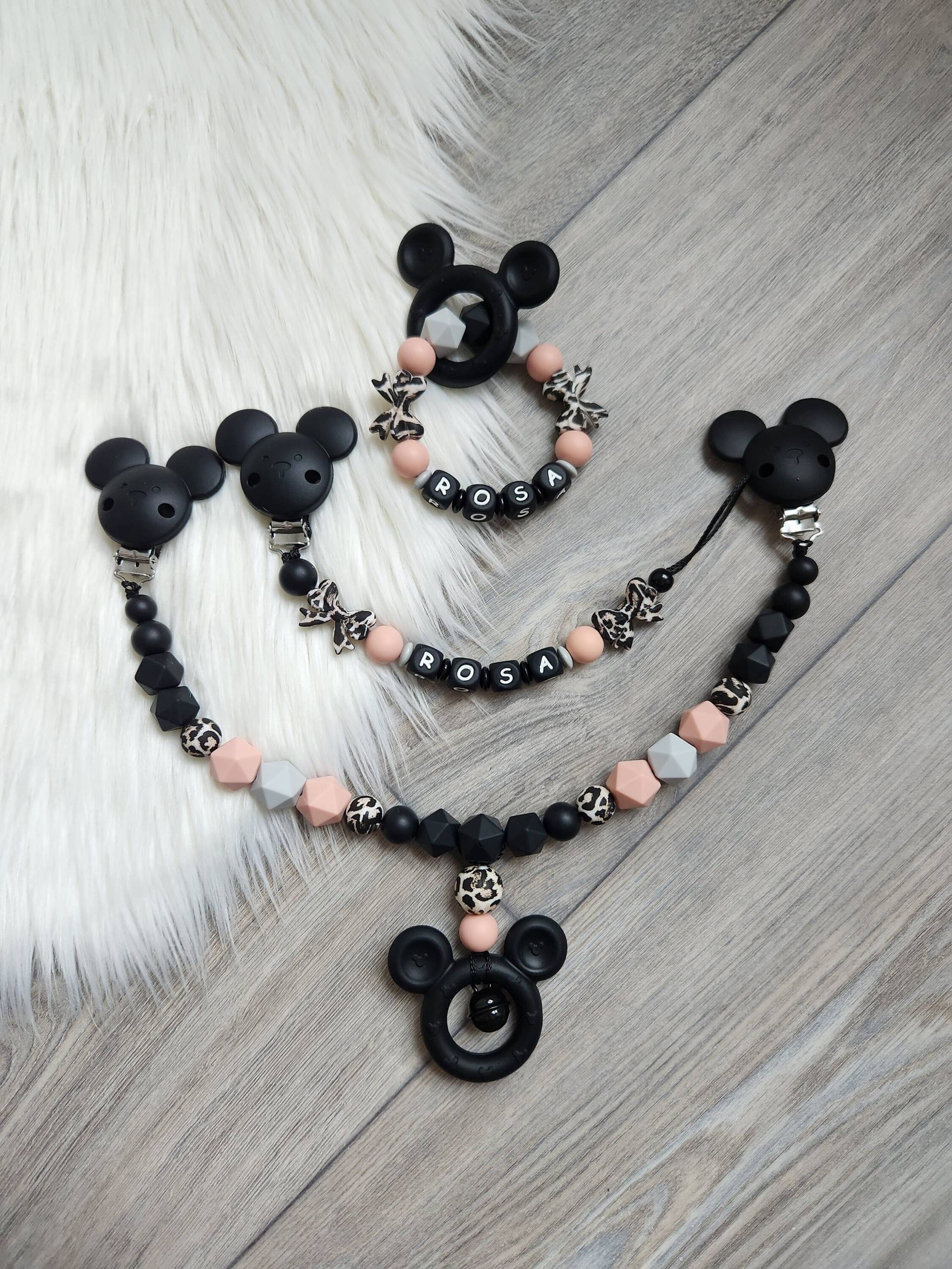 Schnullerkette Kinderwagenkette Set Personalisiert Name Mickymaus Babyparty Geschenk Taufe Mädchen Schnullerkette Kinderwagenkette Set Personalisiert Name Mickymaus Babyparty Geschenk Taufe Mädchen von Etsy - StaysisShnullerkette