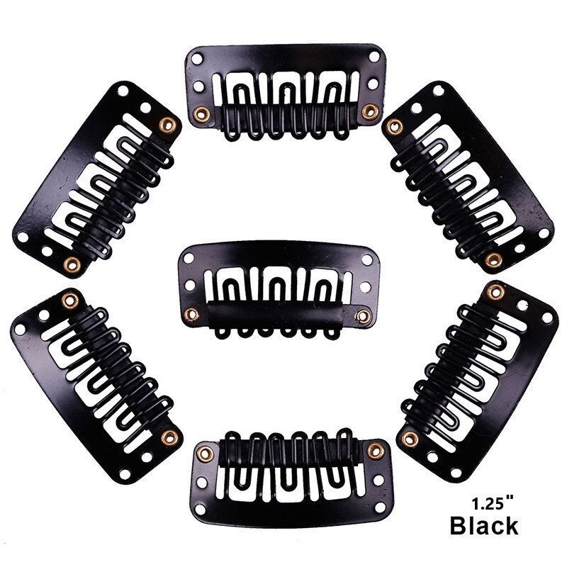 10 Oder 25 Schwarze Perückenclips Für Perücken, Toupets, Haarteile, Frisuren, Haarverlängerungsclips, Ersatz-Perückeclips, Snapclips von Etsy - SterlingLaceDesigns