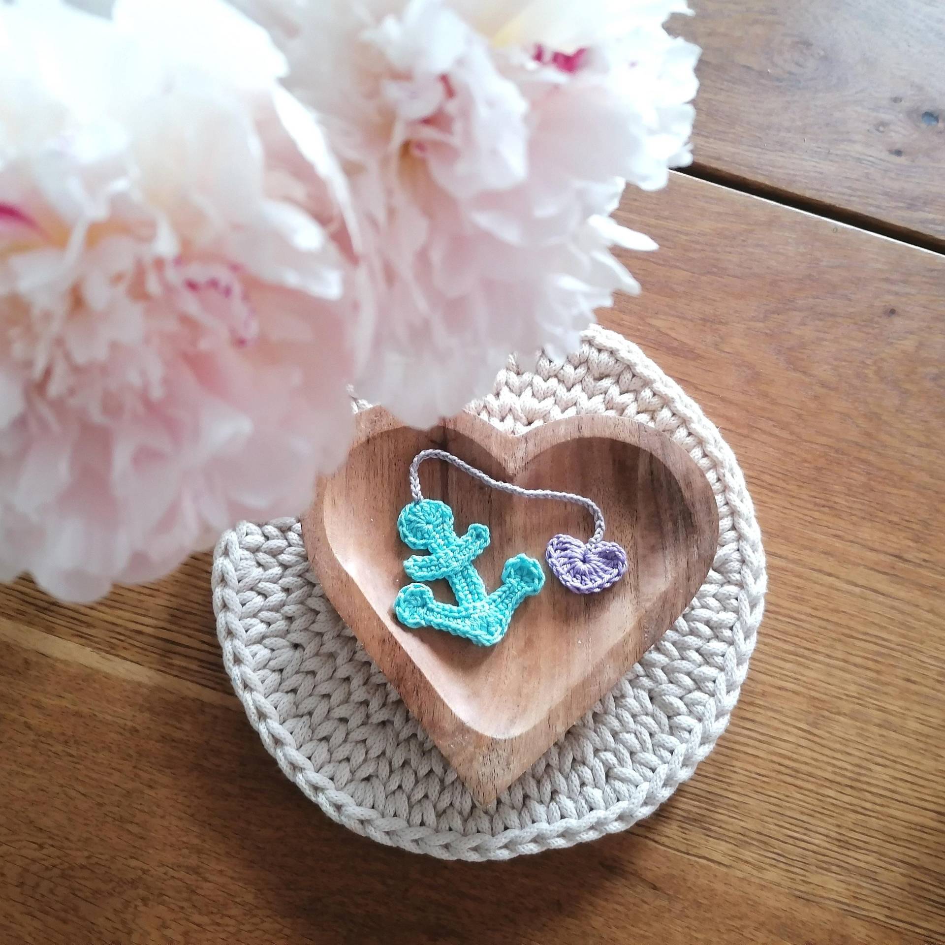 Gehäkeltes Nabelschnurband, Weiches Nabelschnurbändchen Mit Anker Und Herz Zur Geburt von Etsy - Sternennaht