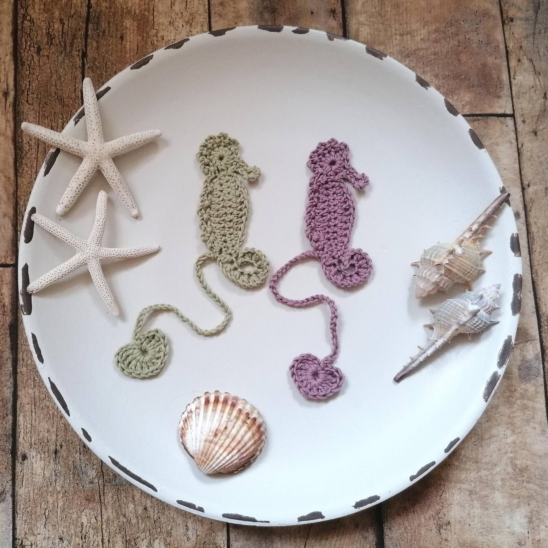 Weiches Nabelschnurbändchen, Gehäkeltes Nabelschnurband Mit Seepferdchen von Etsy - Sternennaht