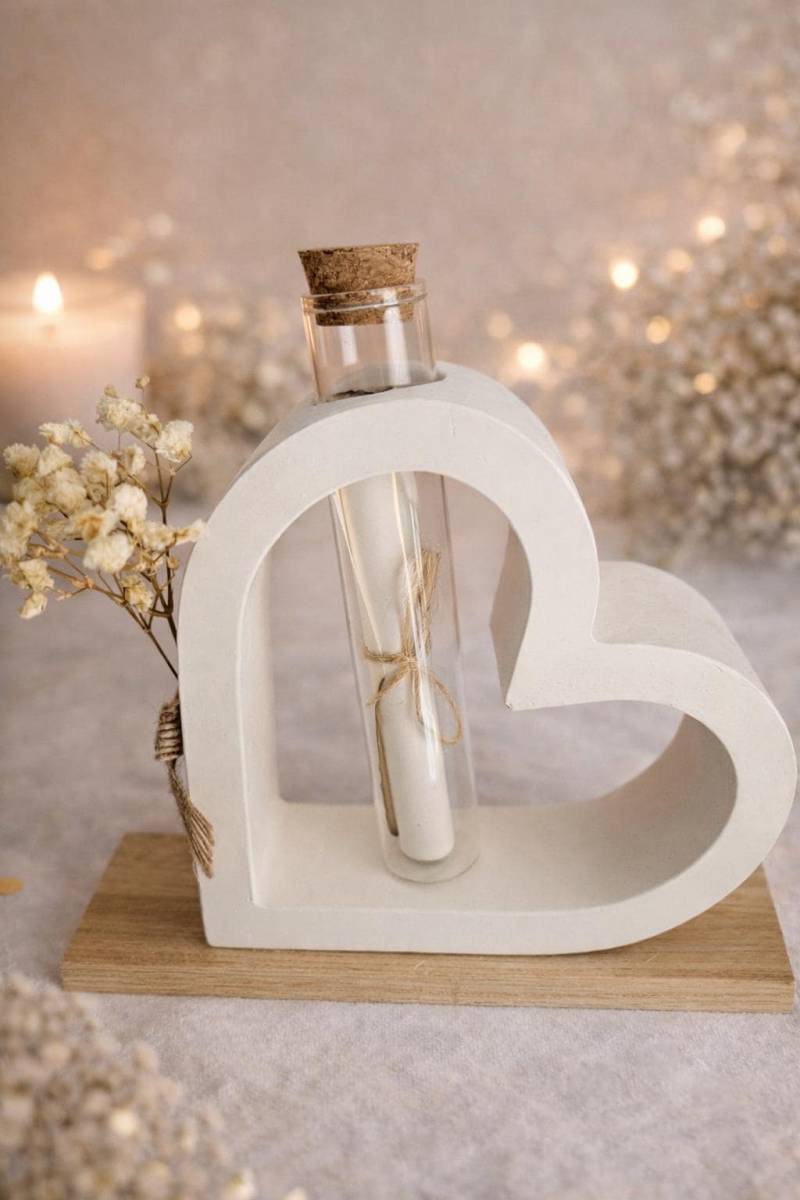 Flaschenpost Herz Mit Botschaft - Besonderes Geschenk Zum Geburtstag & Für Herzensmenschen | Handgegossenes Gips Flaschenpost Herz Mit Botschaft - Besonderes Geschenk Zum Geburtstag & Für Herzensmenschen | Handgegossenes Gips von Etsy - Sternenpost