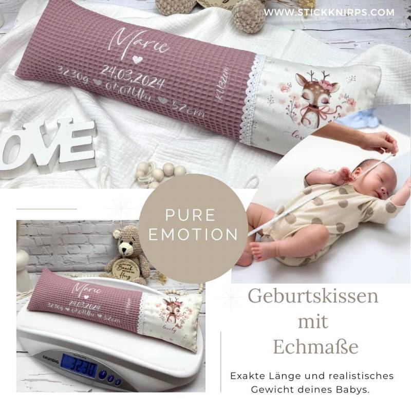 Geburtskissen Mit Gewicht Und Länge - Dein Baby Als Kissen in Echtmaßen Das Perfekte Personalisierte Babygeschenk Zur Geburt Taufe, Rdw von Etsy - StickKnirps