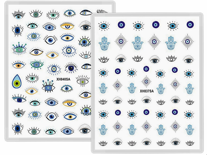 Evil Eye Nail Art Aufkleber Hamsa Hand Symbol Nagelsticker Der Fatima Selbstklebende Nägel Wgsa von Etsy - StickerRay