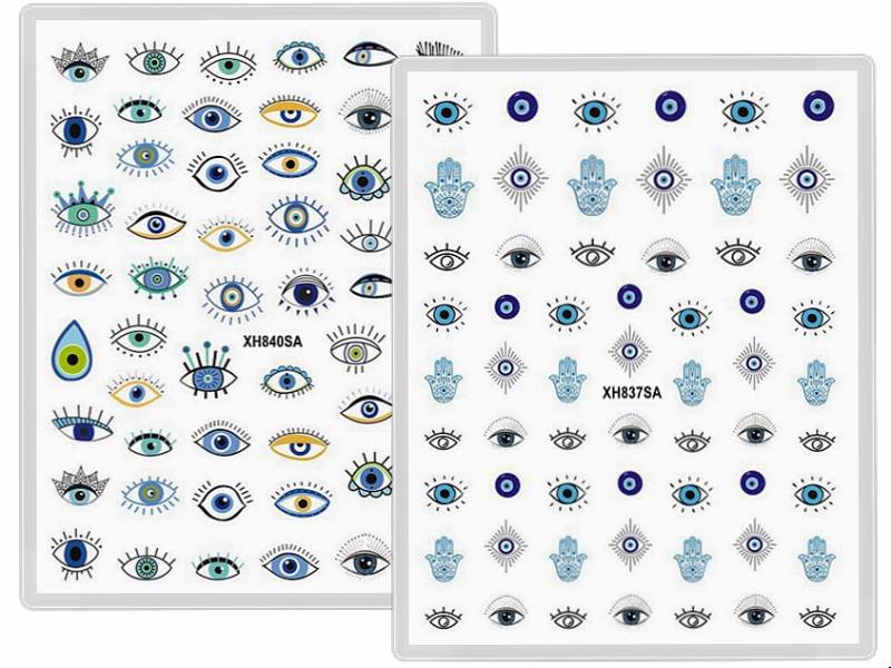 Evil Eye Nail Art Decals Hamsa Hand Symbol Nagel Sticker Der Fatima Selbstklebende Nägel Wgsa von Etsy - StickerRay