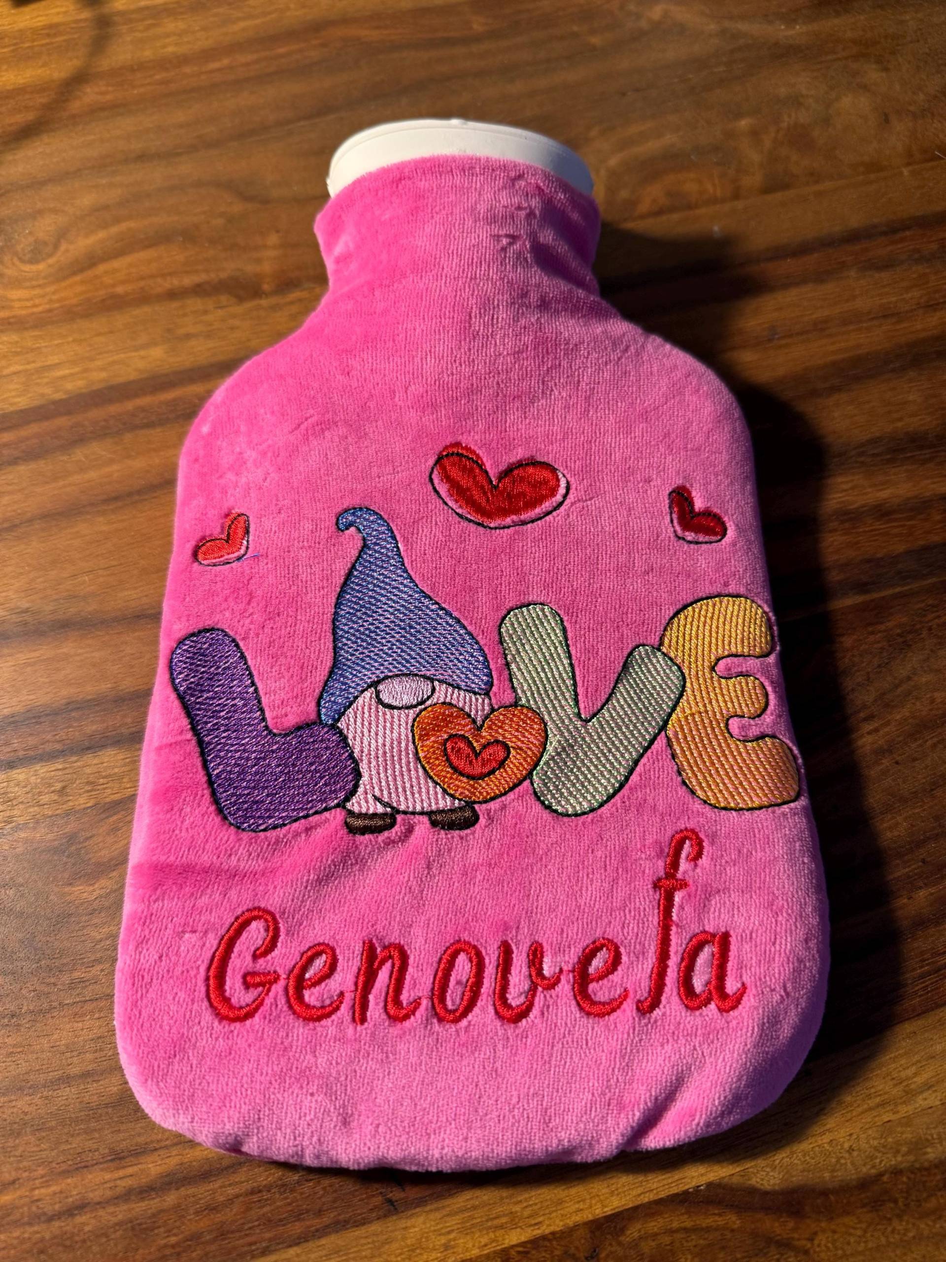 Personalisierbare Wärmflasche Mit Nickistoffhülle- Motiv Bär - Ein Bisschen Wärme Kuschelzeit Oder Love Für 0, 8 Liter Flaschen von Etsy - StickliebeShop