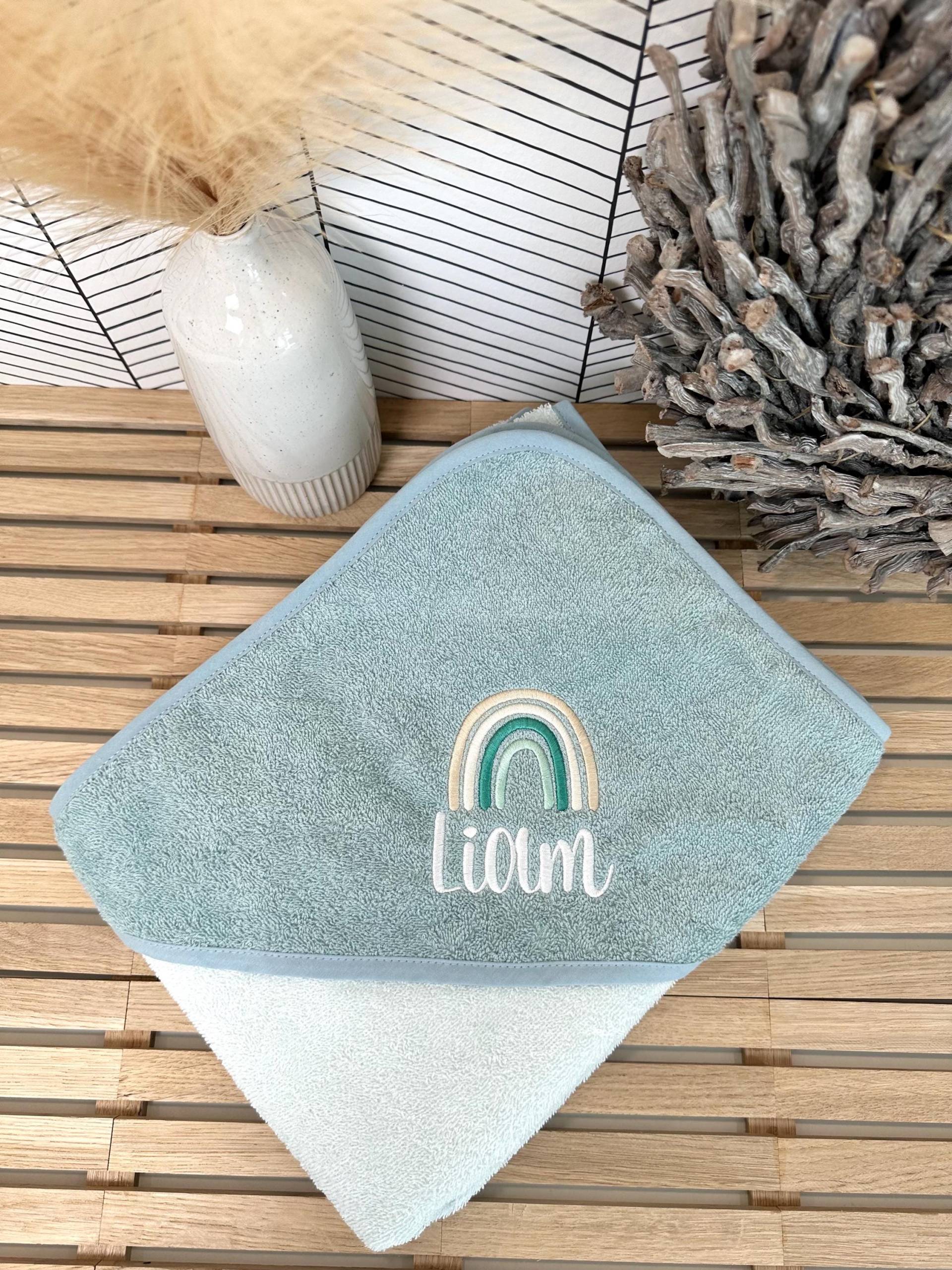 Von Klein Bis Xxl | Kapuzenhandtuch Regenbogen Personalisiert Namen Bestickt Handtuch Badetuch Geschenk Verschiedene Farben von Etsy - Stilkueste