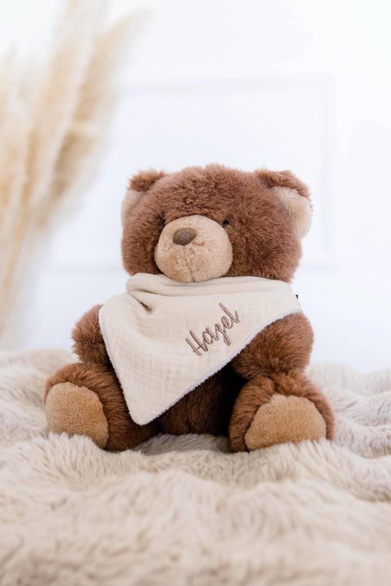 Personalisiertes Verstellbares Baby Lätzchen 0-36 Monate Mit Namen - Musselin Halstuch Bestickt Geschenk Zur Geburt Oder Taufe von Etsy - StitchSoulDE