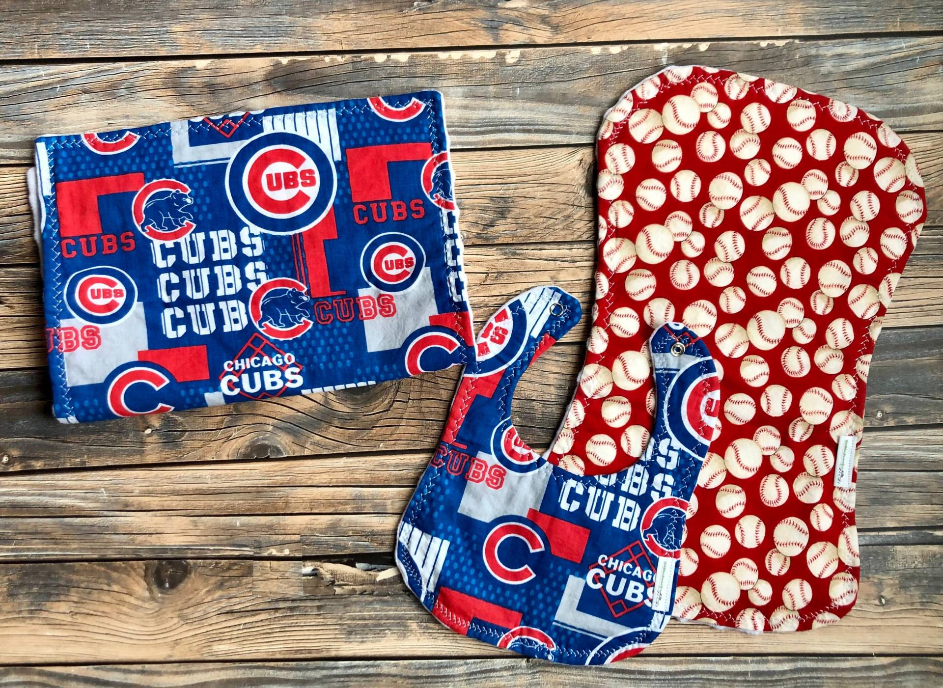 Chicago Cubs Baby Lätzchen Und Spucktuch, Baseball Kinderzimmer Dekor von Etsy - Stitchedbygigi