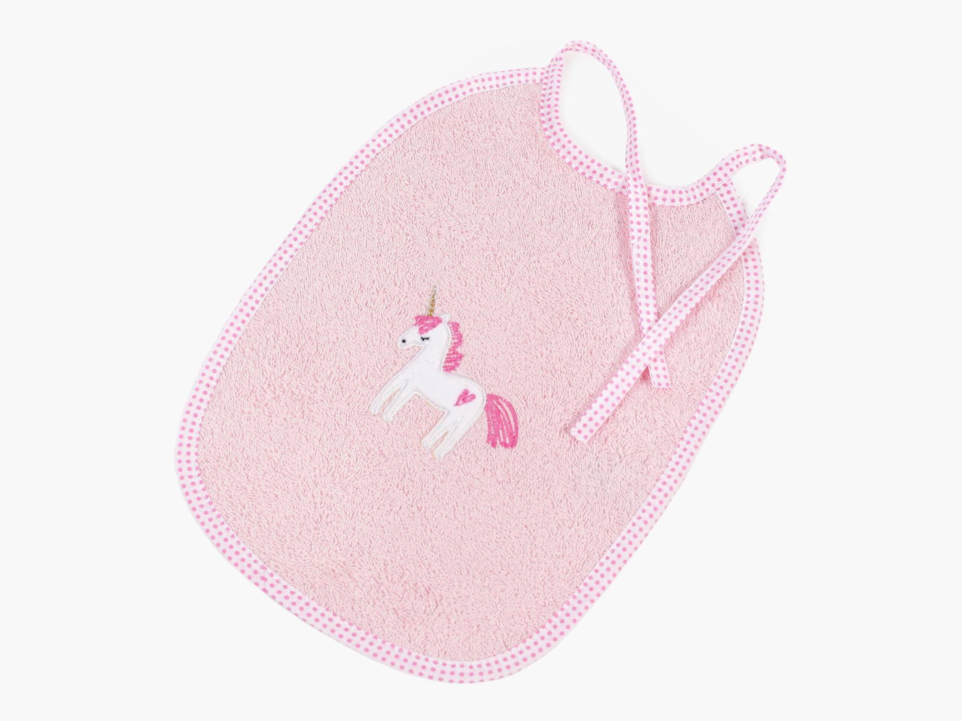 Baumwoll Frottee Lätzchen - Kleines Einhorn Pink 450 G/M2 von Etsy - Stofex