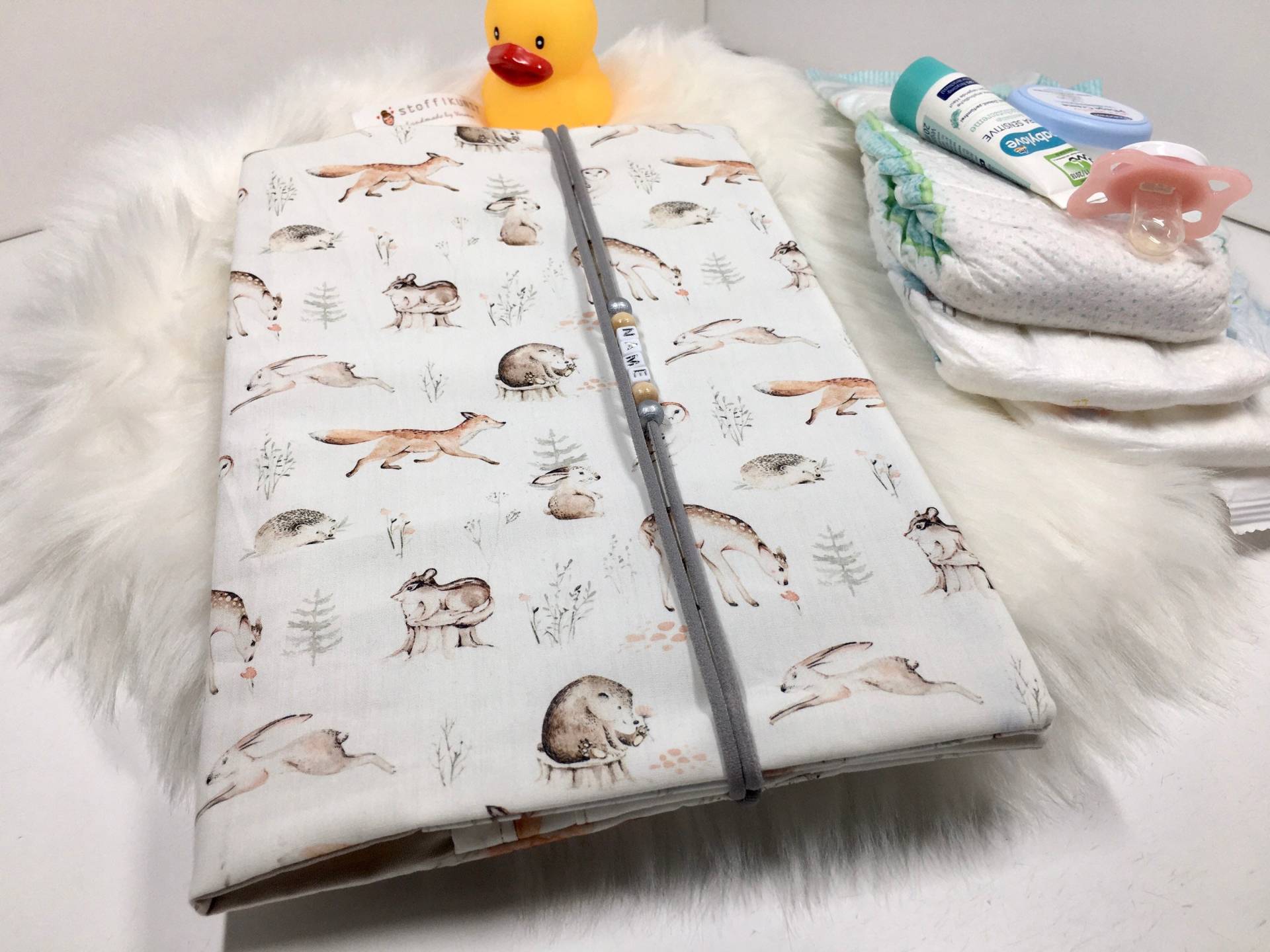 Wickeltasche To Go Waldtiere/Personalisierbar/Windeltasche Mit Namen/Neugeborene Geschenk/Babygeschenk/Babyausstattung/Wickelset Unterwegs von Etsy - StoffKUNSTDesign