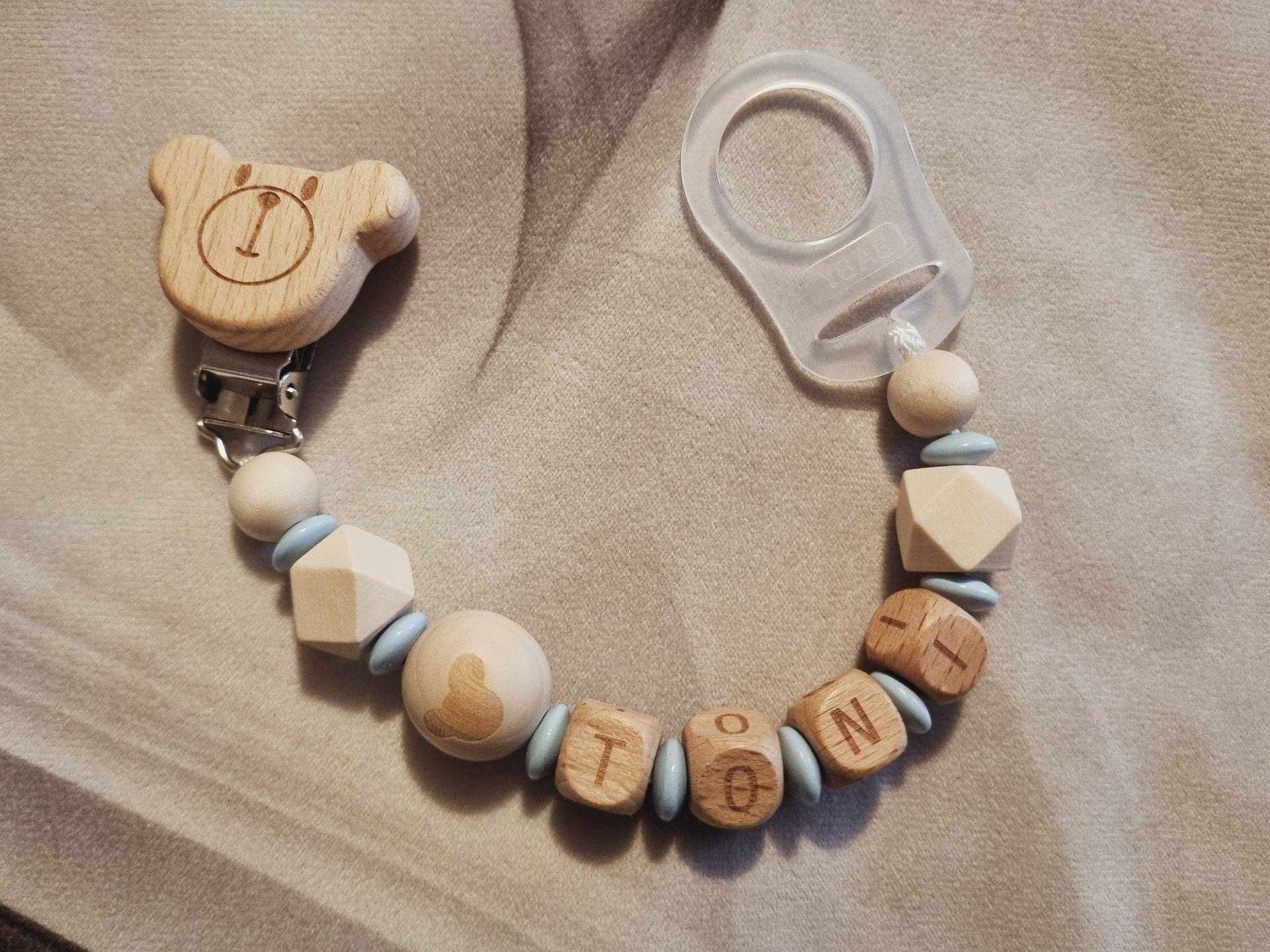 Schnullerkette Mit Namen Schnullerkette Mit Namen von Etsy - StoffMeetsPerle