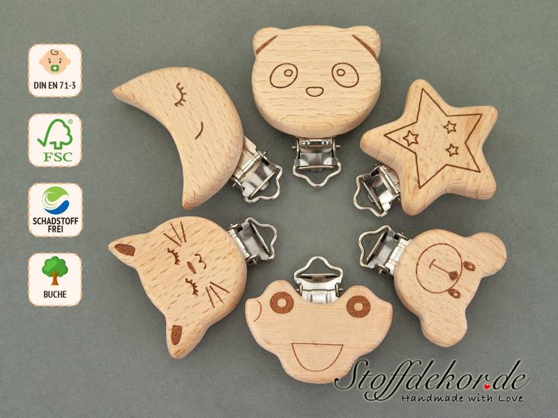 Holzclip Gravur Lasergravur Baby-Clip Schnullerclip Schnullerkettenclip Anhängerclip Kinderwagenkette Spielkette Buggy Maxi-Cosi Anhänger Holzclip Gravur Lasergravur Baby-Clip Schnullerclip Schnullerkettenclip Anhängerclip Kinderwagenkette Spielkette Buggy Maxi-Cosi Anhänger von Etsy - Stoffdekor