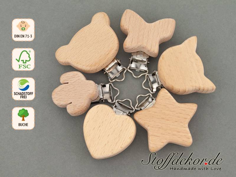 Holzclip Schnullerclip Baby-Clip Schnullerkettenclip Anhängerclip Clip Kinderwagenkette Spielkette Wagenanhänger Buggy Maxi-Cosi Anhänger Holzclip Schnullerclip Baby-Clip Schnullerkettenclip Anhängerclip Clip Kinderwagenkette Spielkette Wagenanhänger Buggy Maxi-Cosi Anhänger von Etsy - Stoffdekor