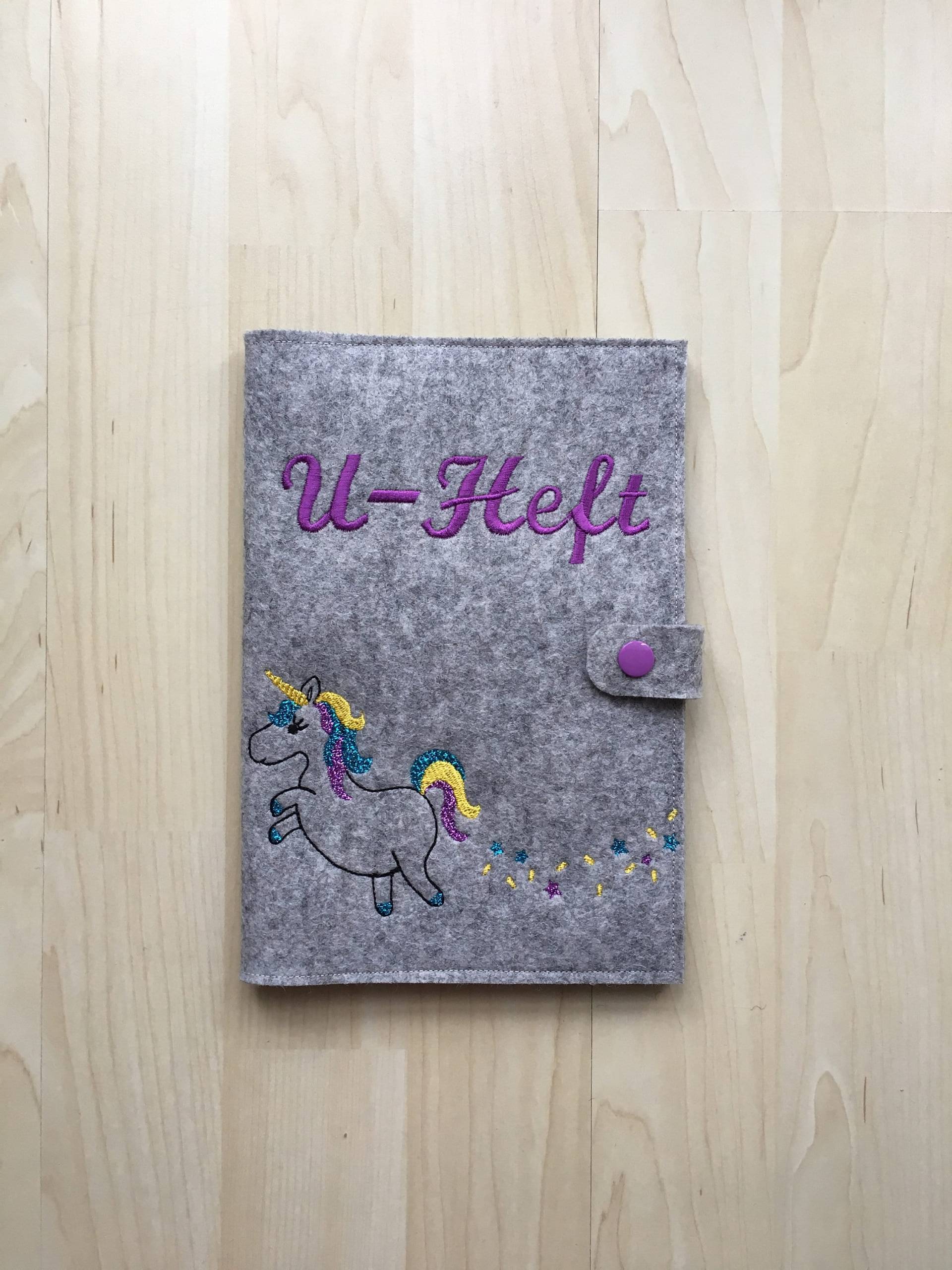 Untersuchungsheft-Hülle Aus Filz Mit Einhorn Untersuchungsheft-Hülle Aus Filz Mit Einhorn von Etsy - StoffelieneBerlin