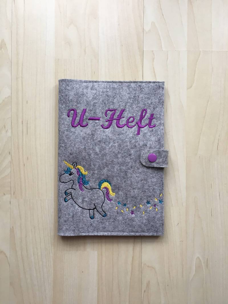 Untersuchungsheft-Hülle Aus Filz Mit Einhorn Untersuchungsheft-Hülle Aus Filz Mit Einhorn von Etsy - StoffelieneBerlin