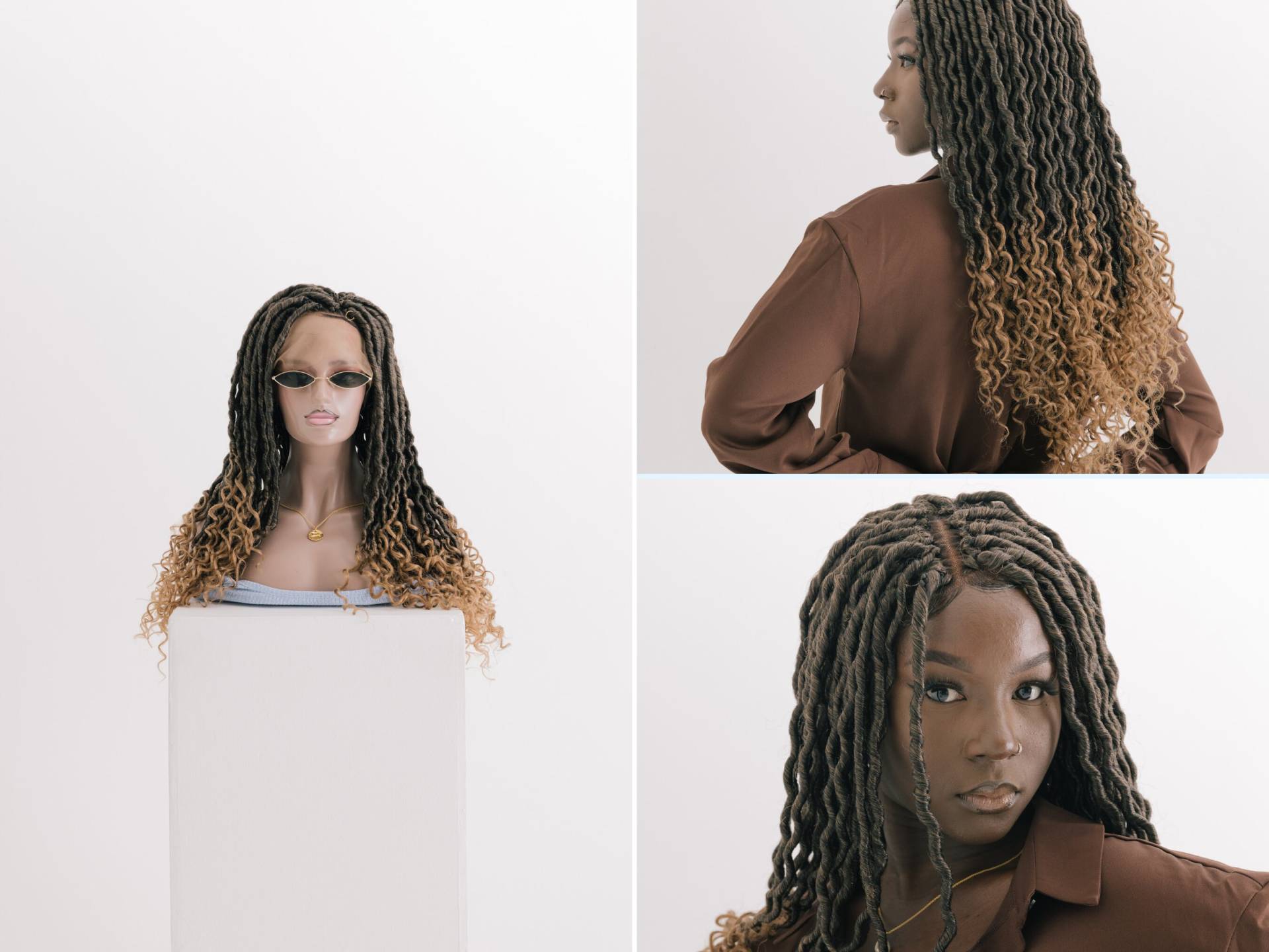 Versandfertig Ombre Loc Perücke | Lockige Loks. Göttin Faux Locs. Natürliche Locs, Dreads. Für Schwarze Frauen. Kostenloser Versand Klebefrei von Etsy - StrandsinDemand