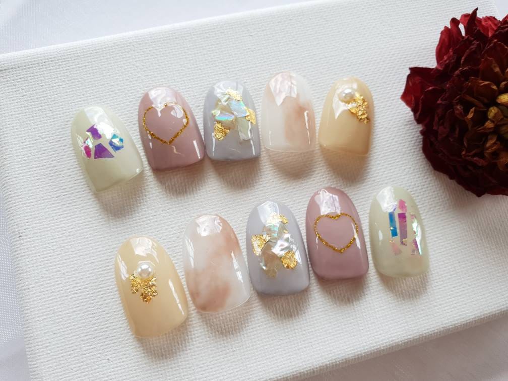 Drücken Sie Auf Nägel, Künstliche Gelnägel von Etsy - Strawberrydiamond