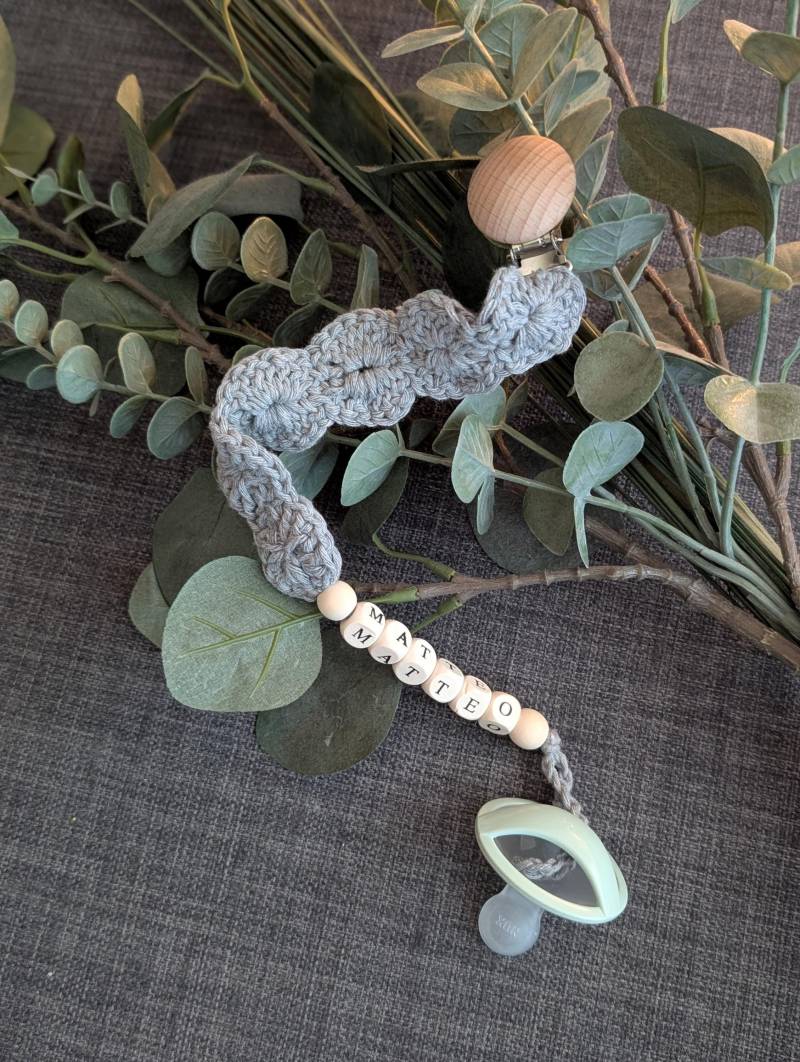 Schnullerkette Personalisiert Und Selbstgemacht von Etsy - StrickIsa