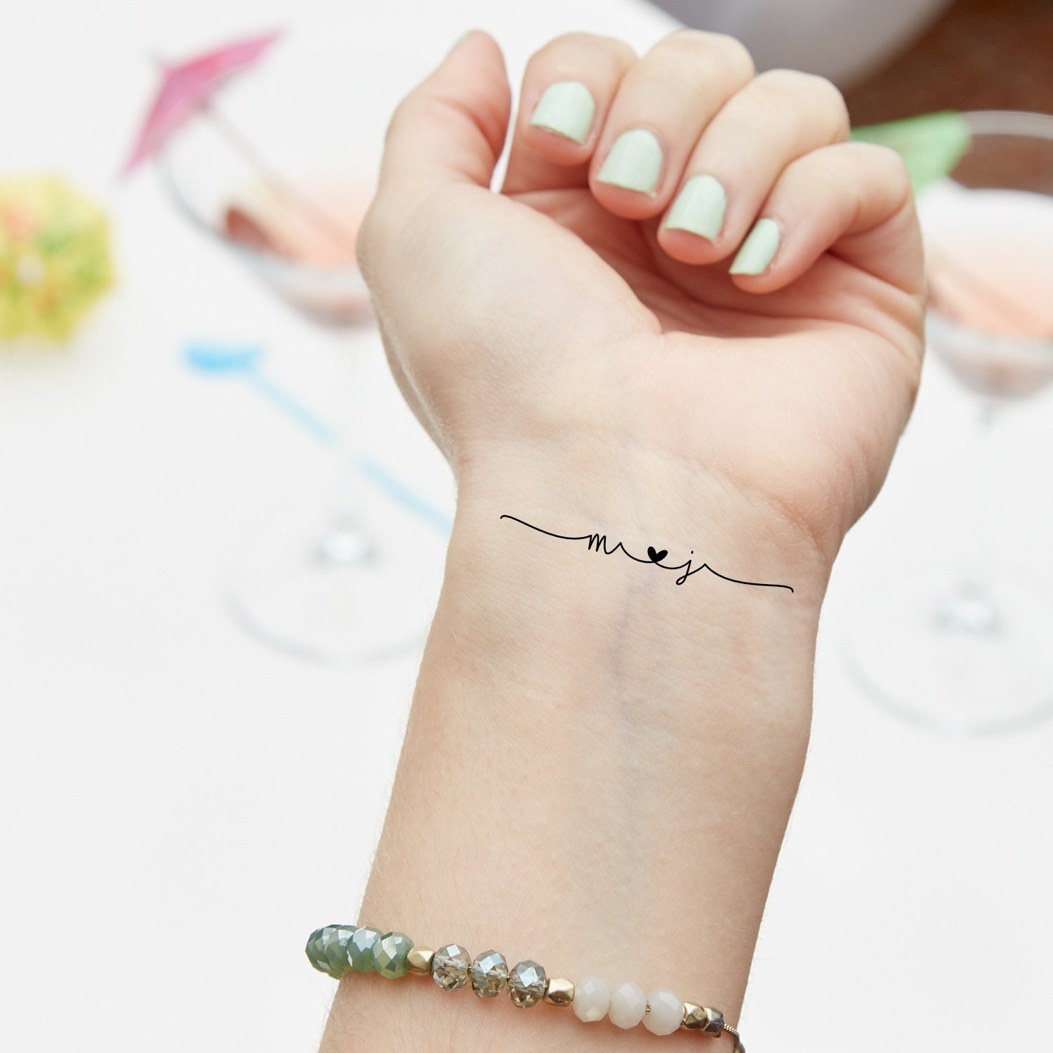 Custom Temporäres Tattoo Frauen, Personalisiert, Paar | 3Er Set von Etsy - StudioMelitta