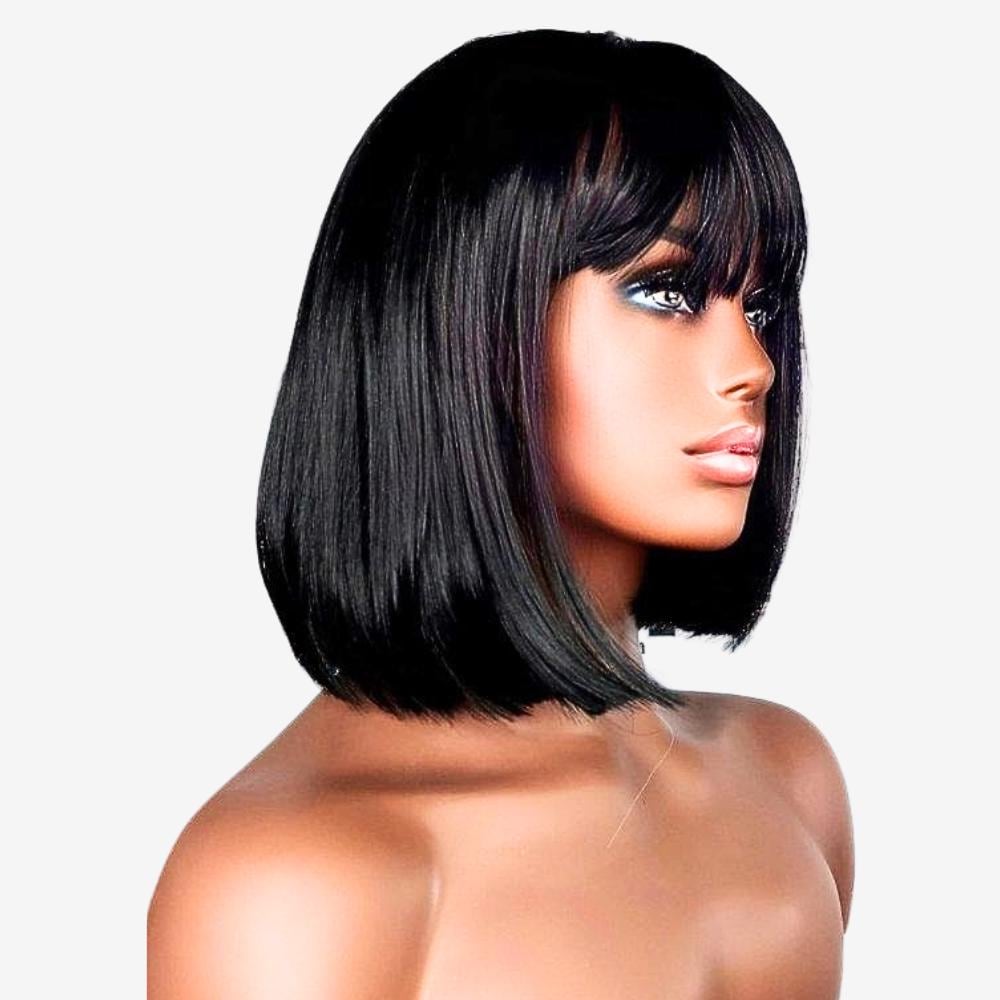 Jet Black Bob Perücke - Stumpfer Pony, Kurze Synthetik, Halloween Cosplay Kostüm Party Fun Perücken Für Frauen Jet Black Bob Perücke - Stumpfer Pony, Kurze Synthetik, Halloween Cosplay Kostüm Party Fun Perücken Für Frauen von Etsy - StylonicWigs