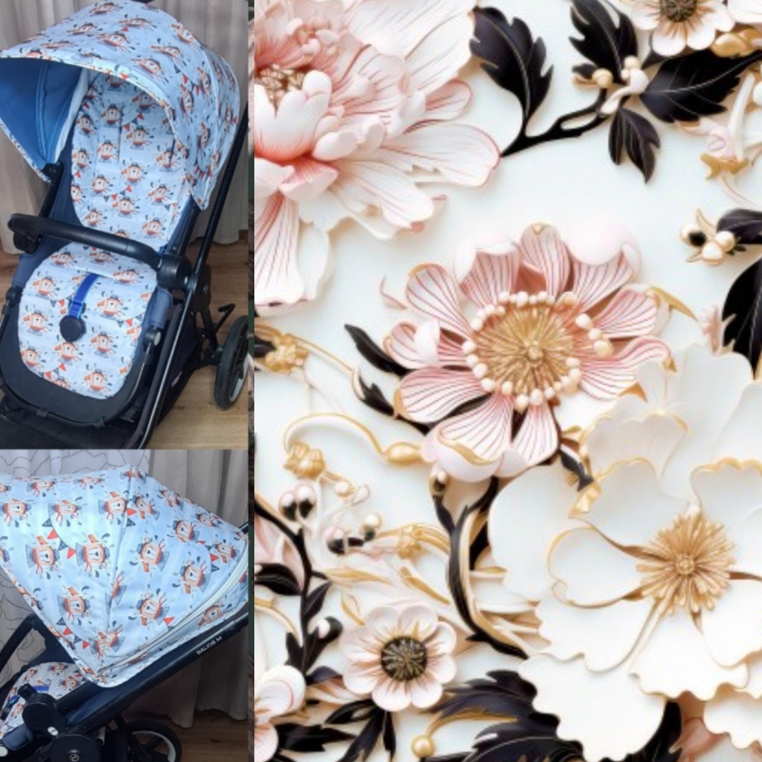 Custom Accessories Für Cybex Balios S, M, Priam, Eezy S Twist +2, Mundstück Sitzauflage Kinderwagendecke von Etsy - StylySmily