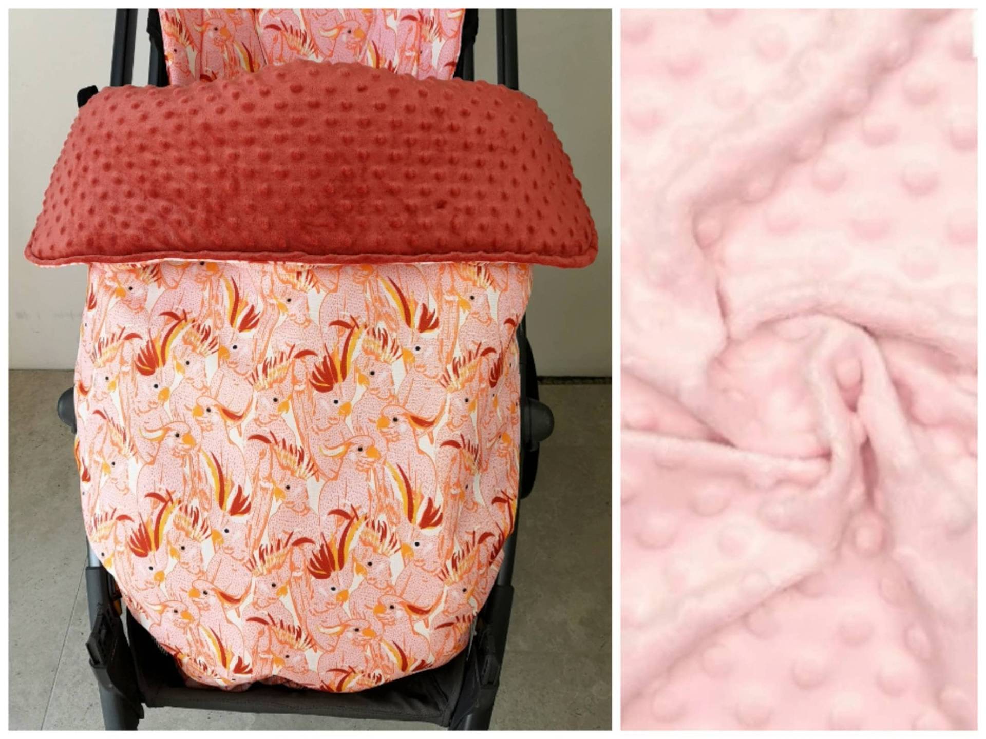 Dusty Pink Kinderwagen Decke, Wasserdicht Polyester Minky Cover von Etsy - StylySmily