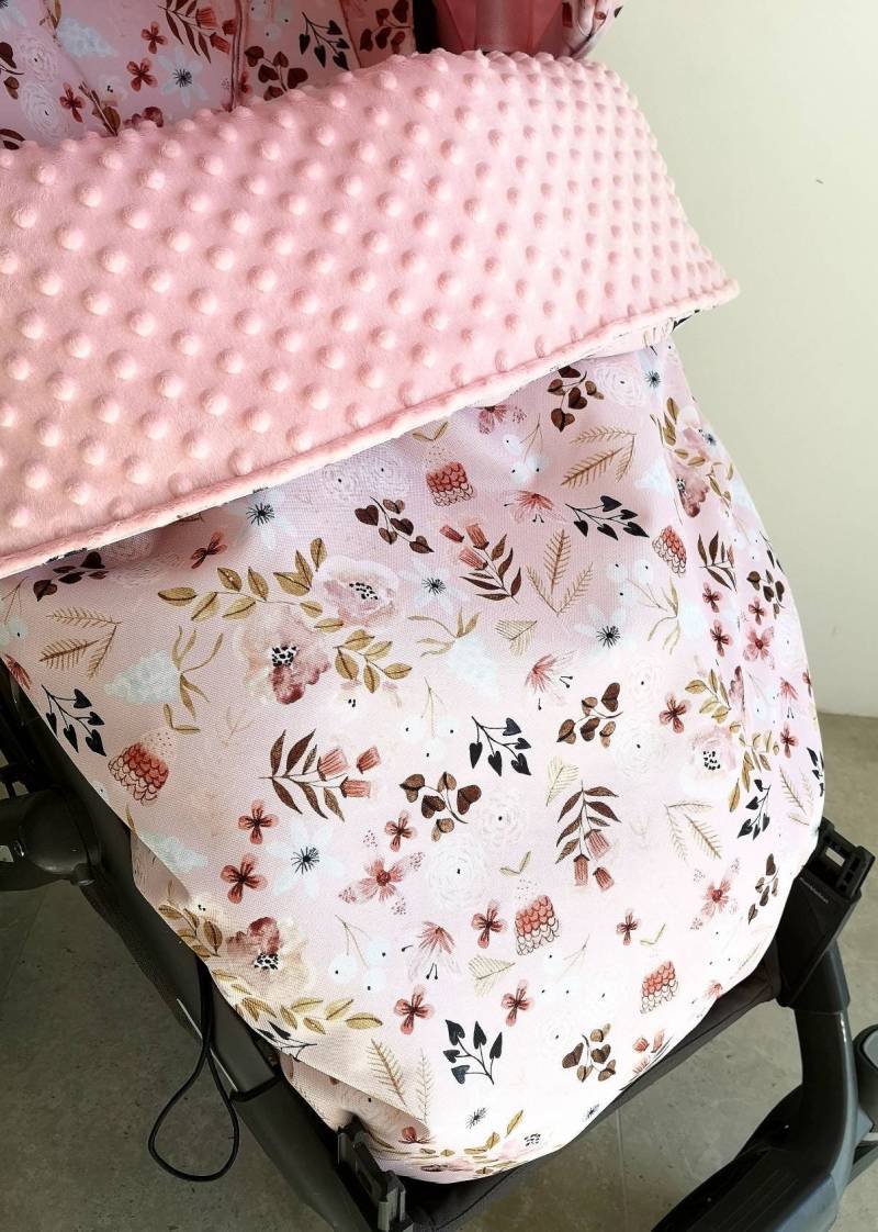 Wasserdichte Kinderwagendecke, Blumendruck Minky Cover von Etsy - StylySmily