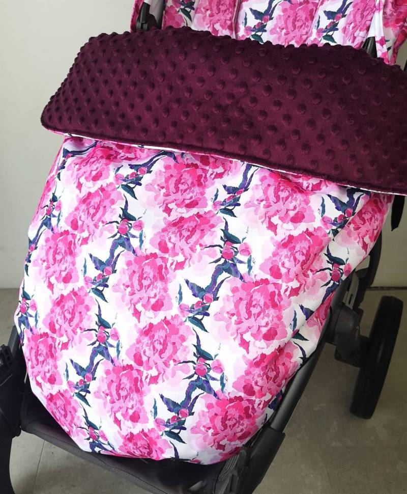 Wasserdichte Kinderwagendecke Mit Blumenmuster Universal Fit, Minky-Futter Wasserdichte Kinderwagendecke Mit Blumenmuster Universal Fit, Minky-Futter von Etsy - StylySmily
