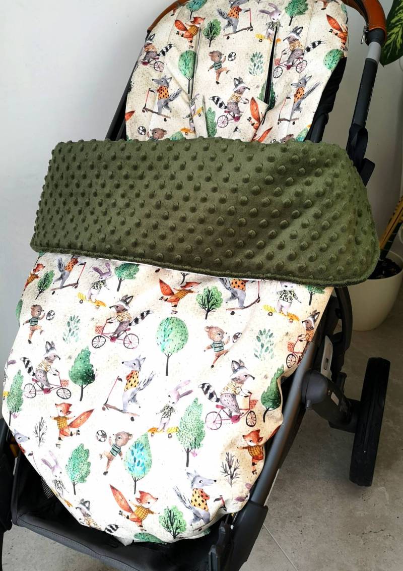 Wasserdichte Kinderwagendecke Waldtiere, Uppababy-Kompatibel von Etsy - StylySmily