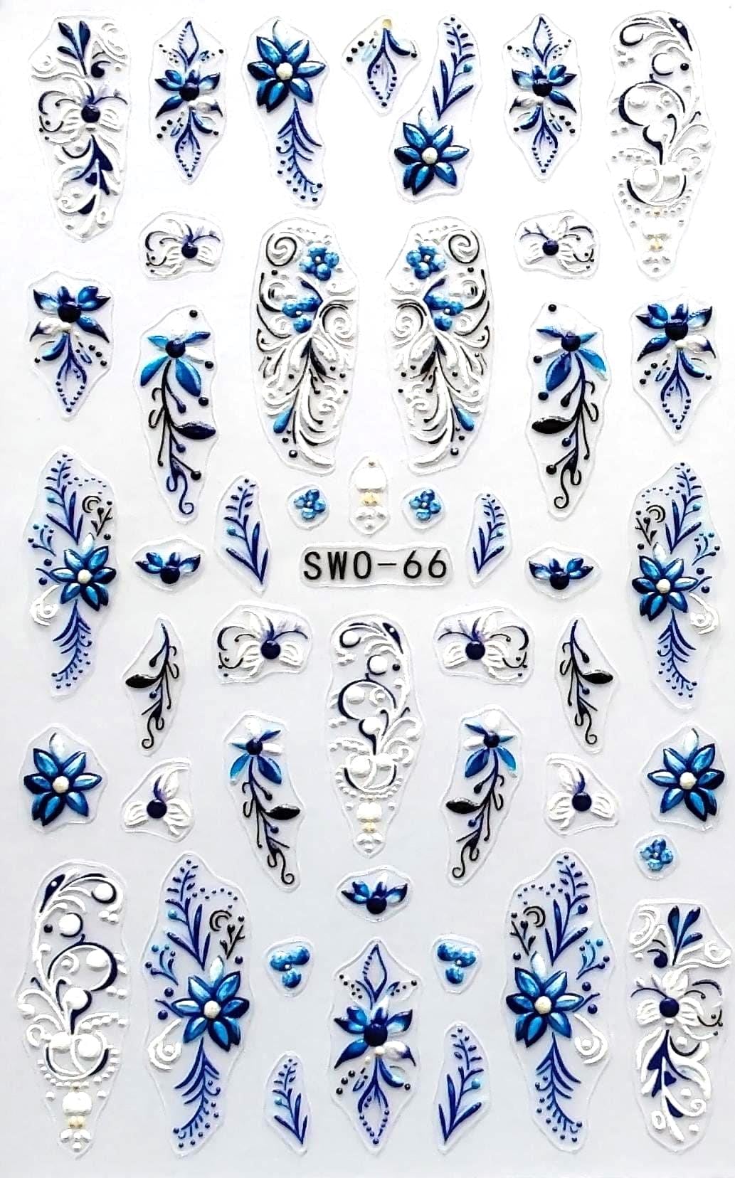 3D Nail Aufkleber/Blumen Swo66/Kreative Nägel Gestaltung/Selbstklebend von Etsy - Sumkiste