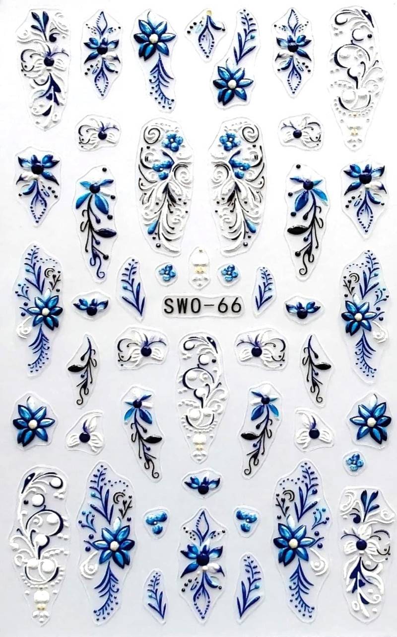 3D Nail Aufkleber/Blumen Swo66/Kreative Nägel Gestaltung/Selbstklebend von Etsy - Sumkiste