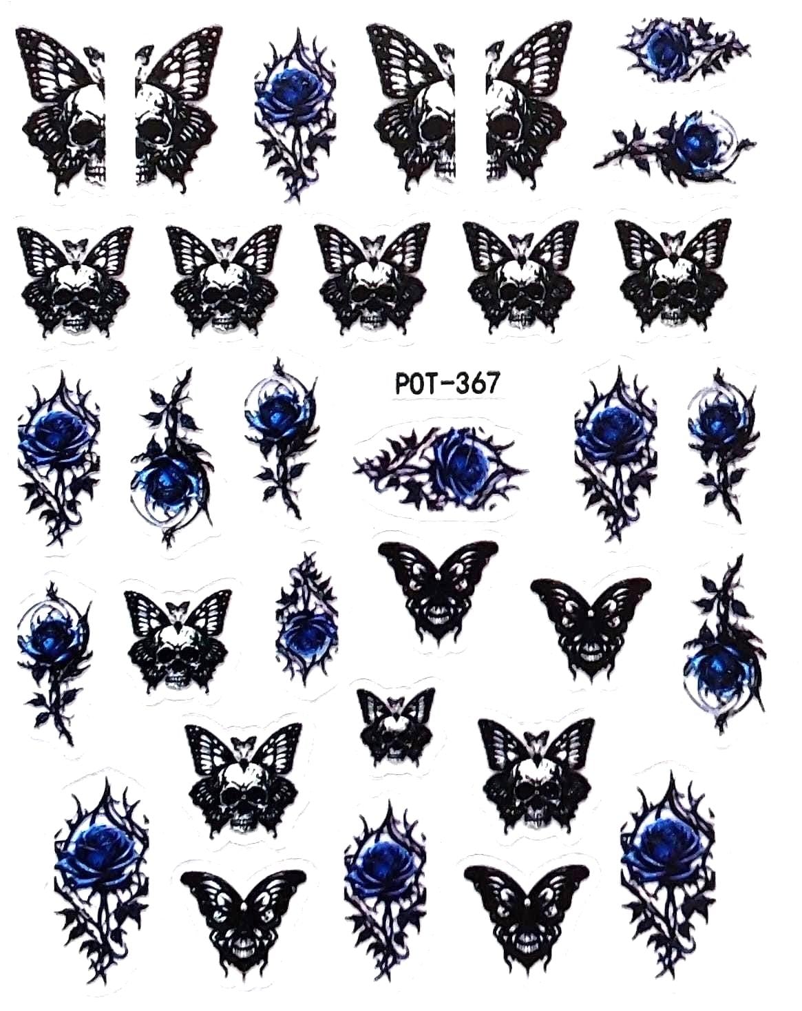 3D Nail Aufkleber/Gothic Pot367/Kreative Nägel Gestaltung/Selbstklebend/ von Etsy - Sumkiste