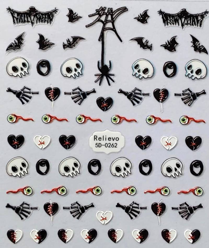 5D Nail Aufkleber/ Gothic 5D0262/Kreative Nägel Gestaltung/Selbstklebend von Etsy - Sumkiste