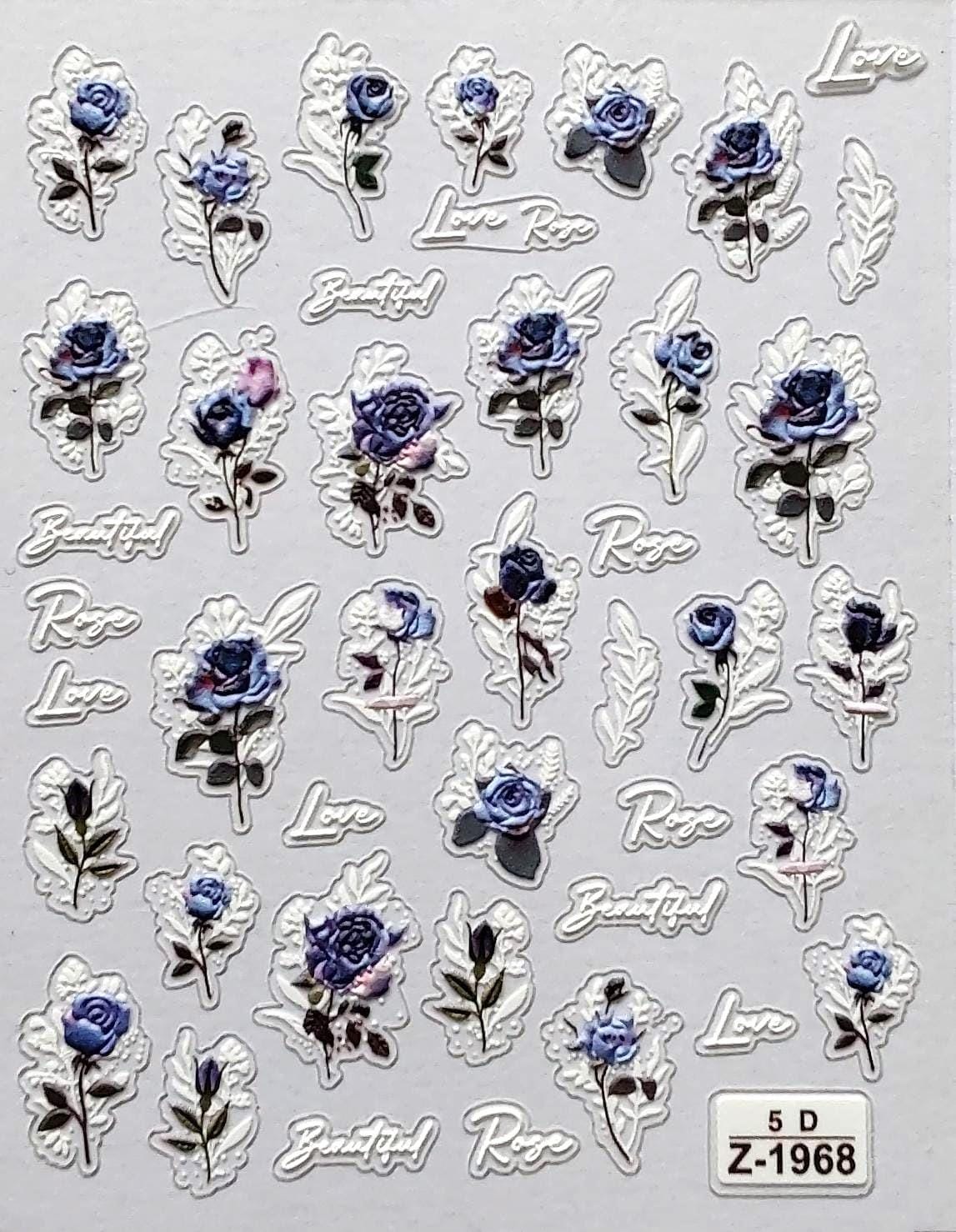 5D Nail Aufkleber/Blume Z1968/Kreative Nägel Gestaltung/Selbstklebend 5D Nail Aufkleber/Blume Z1968/Kreative Nägel Gestaltung/Selbstklebend von Etsy - Sumkiste