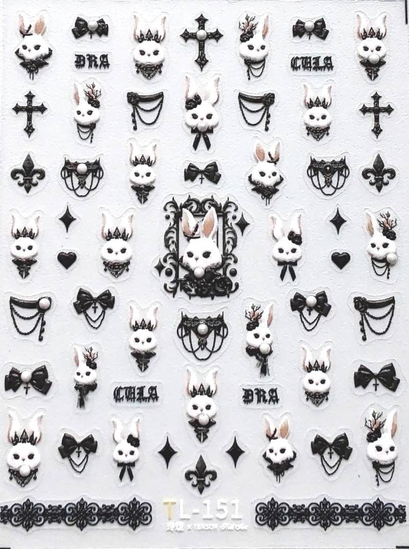 5D Nail Aufkleber/Gothic 151/Kreative Nägel Gestaltung/Selbstklebend von Etsy - Sumkiste