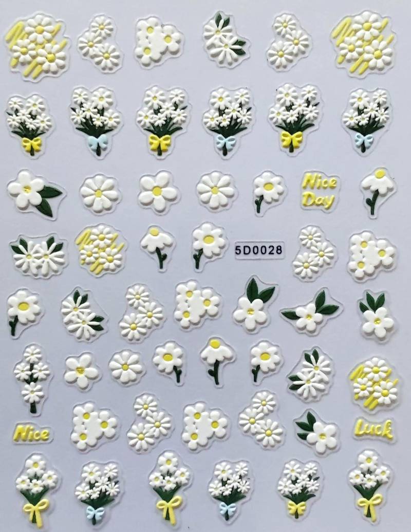 5D Nail Aufkleber /Blumen 0028/Kreative Nägel Gestaltung/Selbstklebend von Etsy - Sumkiste