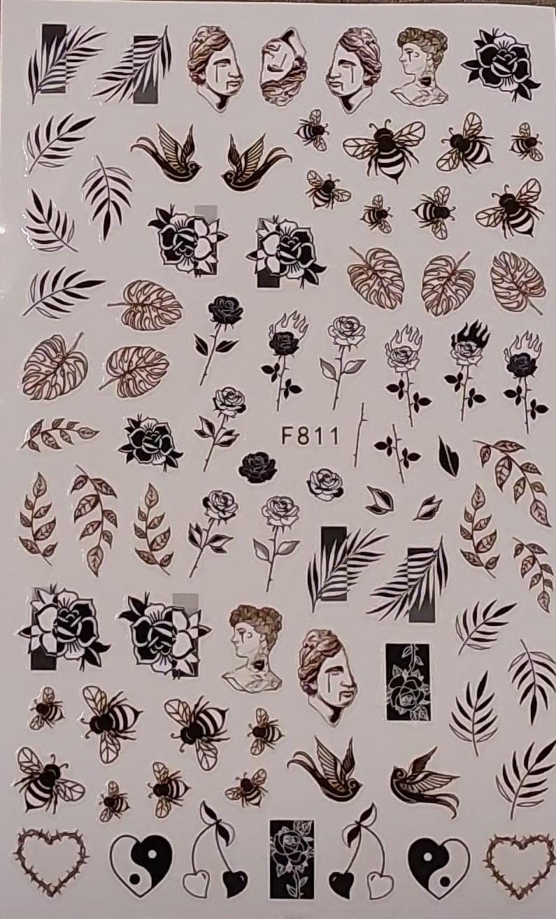 Nail Aufkleber/ Blätter-Schwarz 811/Kreative Nägel Gestaltung/Selbstklebend Nail Aufkleber/ Blätter-Schwarz 811/Kreative Nägel Gestaltung/Selbstklebend von Etsy - Sumkiste