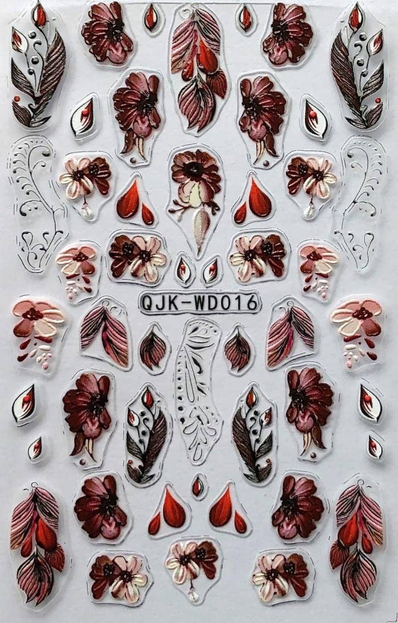 Nail Aufkleber/ Blumen Wd016/Kreative Nägel Gestaltung/Selbstklebend von Etsy - Sumkiste
