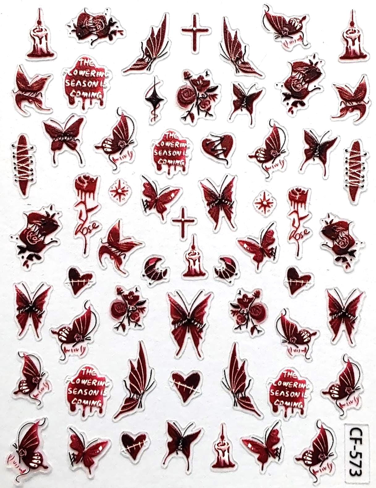 Nail Aufkleber/ Gothic/Cf573 /Kreative Nägel Gestaltung Selbstklebend von Etsy - Sumkiste