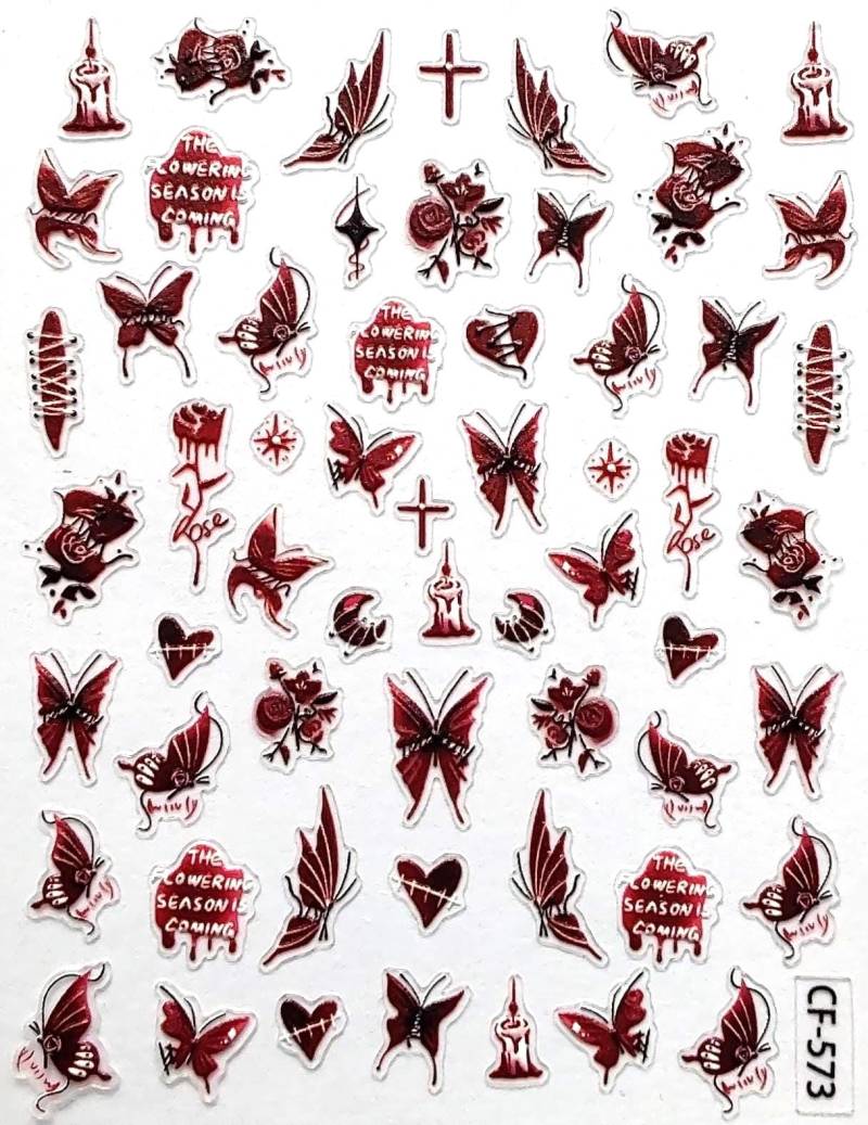 Nail Aufkleber/ Gothic/Cf573 /Kreative Nägel Gestaltung Selbstklebend von Etsy - Sumkiste