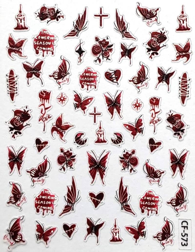Nail Aufkleber/ Gothic /Cf573/Kreative Nägel Gestaltung/Selbstklebend von Etsy - Sumkiste