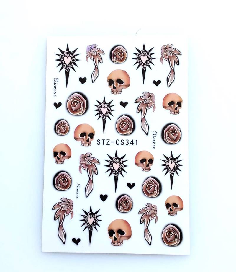 Nail Aufkleber/ Gothic Cs341/Kreative Nägel Gestaltung/Selbstklebend von Etsy - Sumkiste