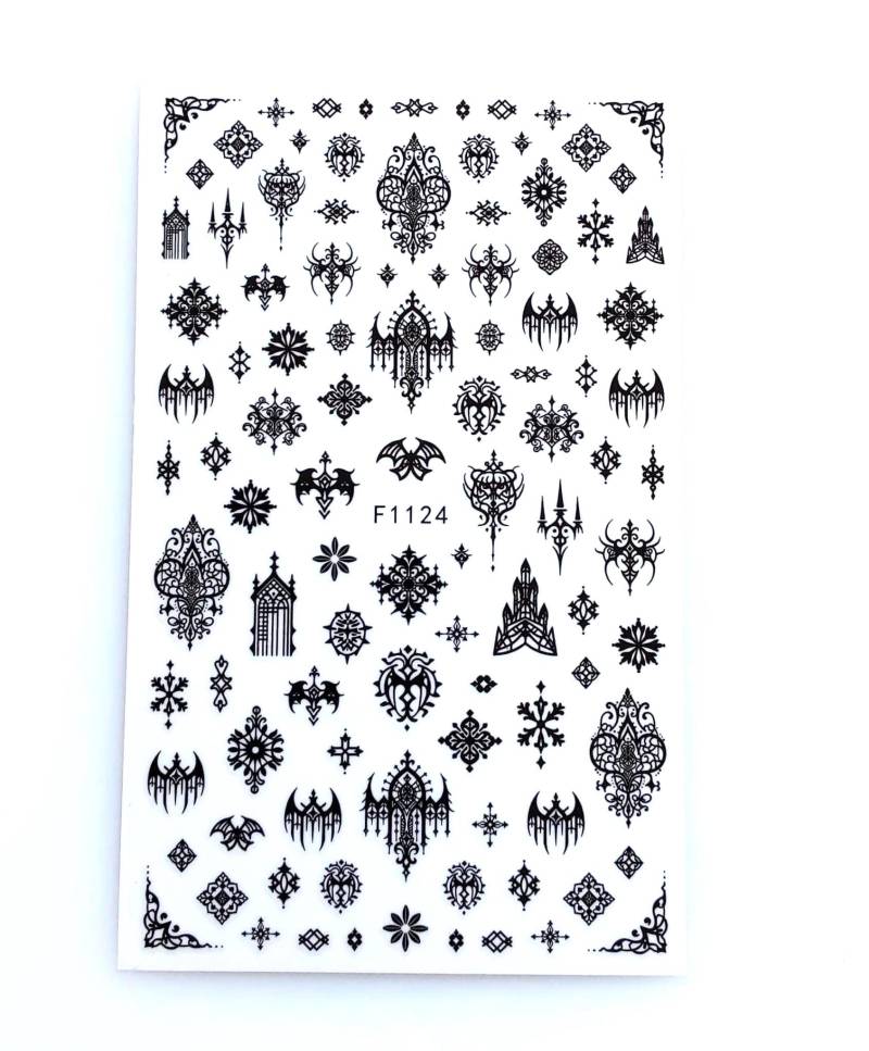 Nail Aufkleber/ Gothic F1124/Kreative Nägel Gestaltung/Selbstklebend von Etsy - Sumkiste