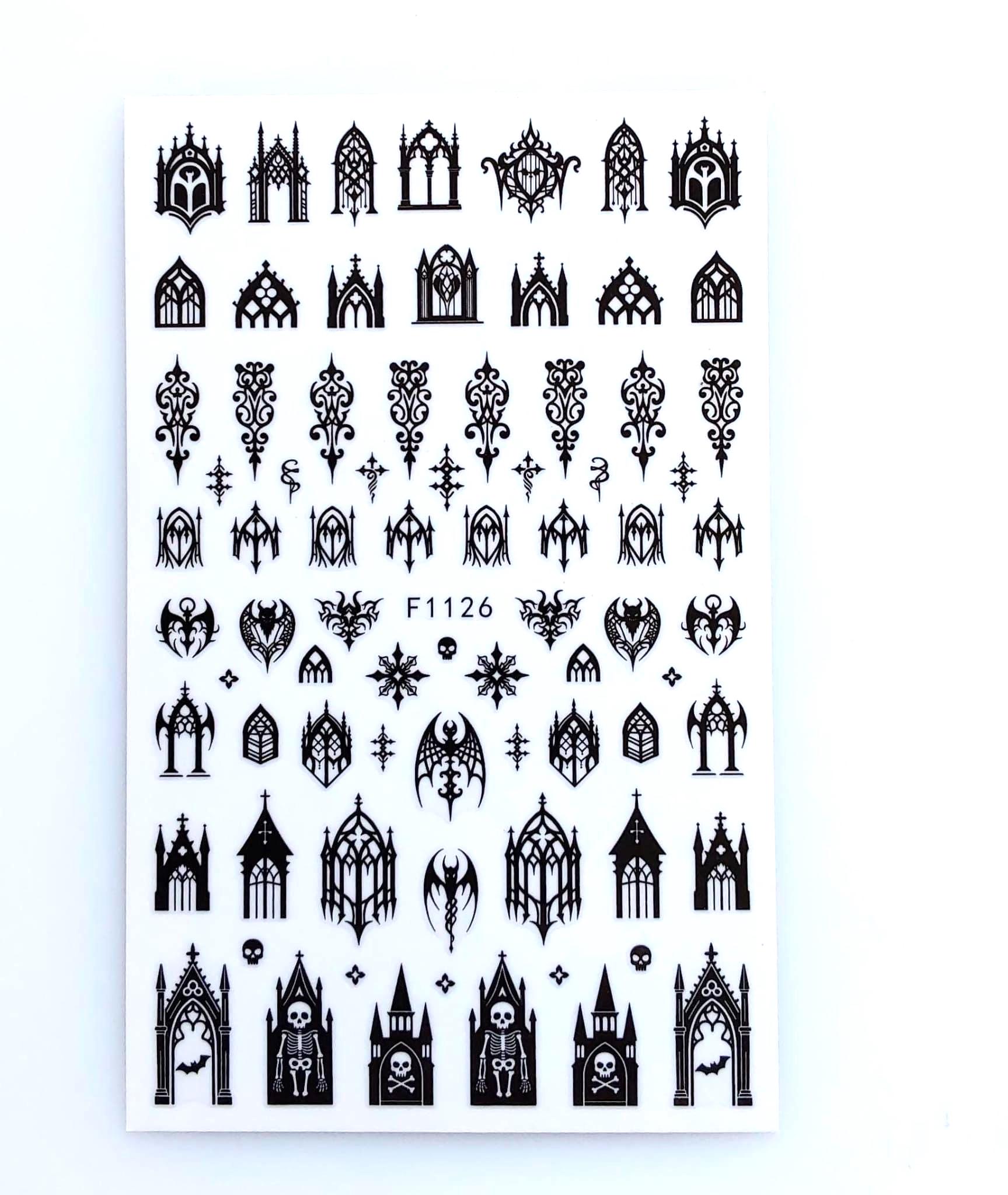Nail Aufkleber/ Gothic F1126/Kreative Nägel Gestaltung/Selbstklebend Nail Aufkleber/ Gothic F1126/Kreative Nägel Gestaltung/Selbstklebend von Etsy - Sumkiste