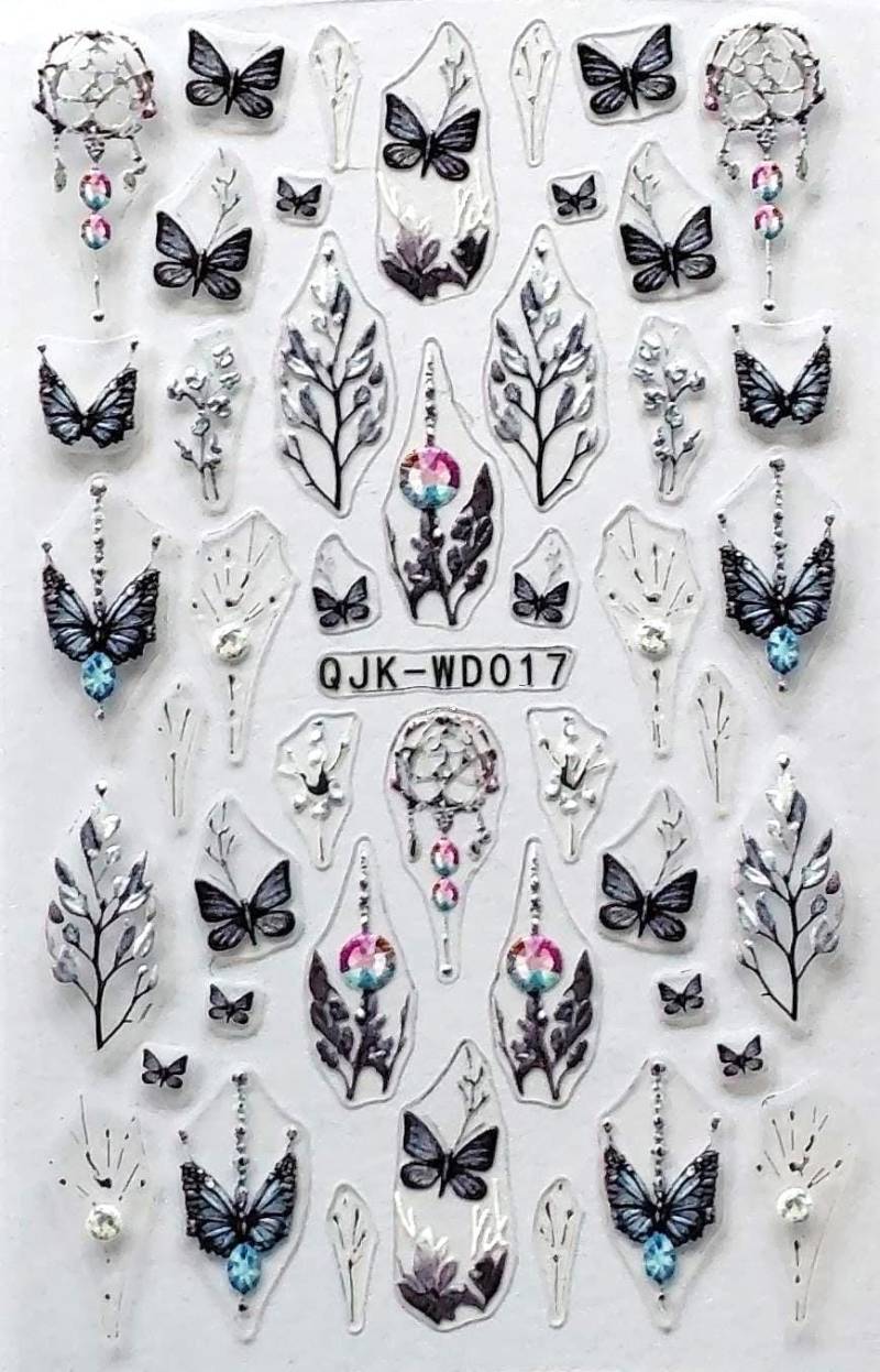 Nail Aufkleber/ Schmetterlinge Wdo17/Kreative Nägel Gestaltung/Selbstklebend von Etsy - Sumkiste