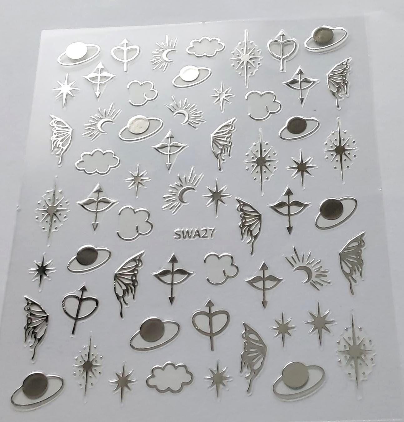 Nail Aufkleber/ Swa27 Silber/Kreative Nägel Gestaltung/Selbstklebend Nail Aufkleber/ Swa27 Silber/Kreative Nägel Gestaltung/Selbstklebend von Etsy - Sumkiste