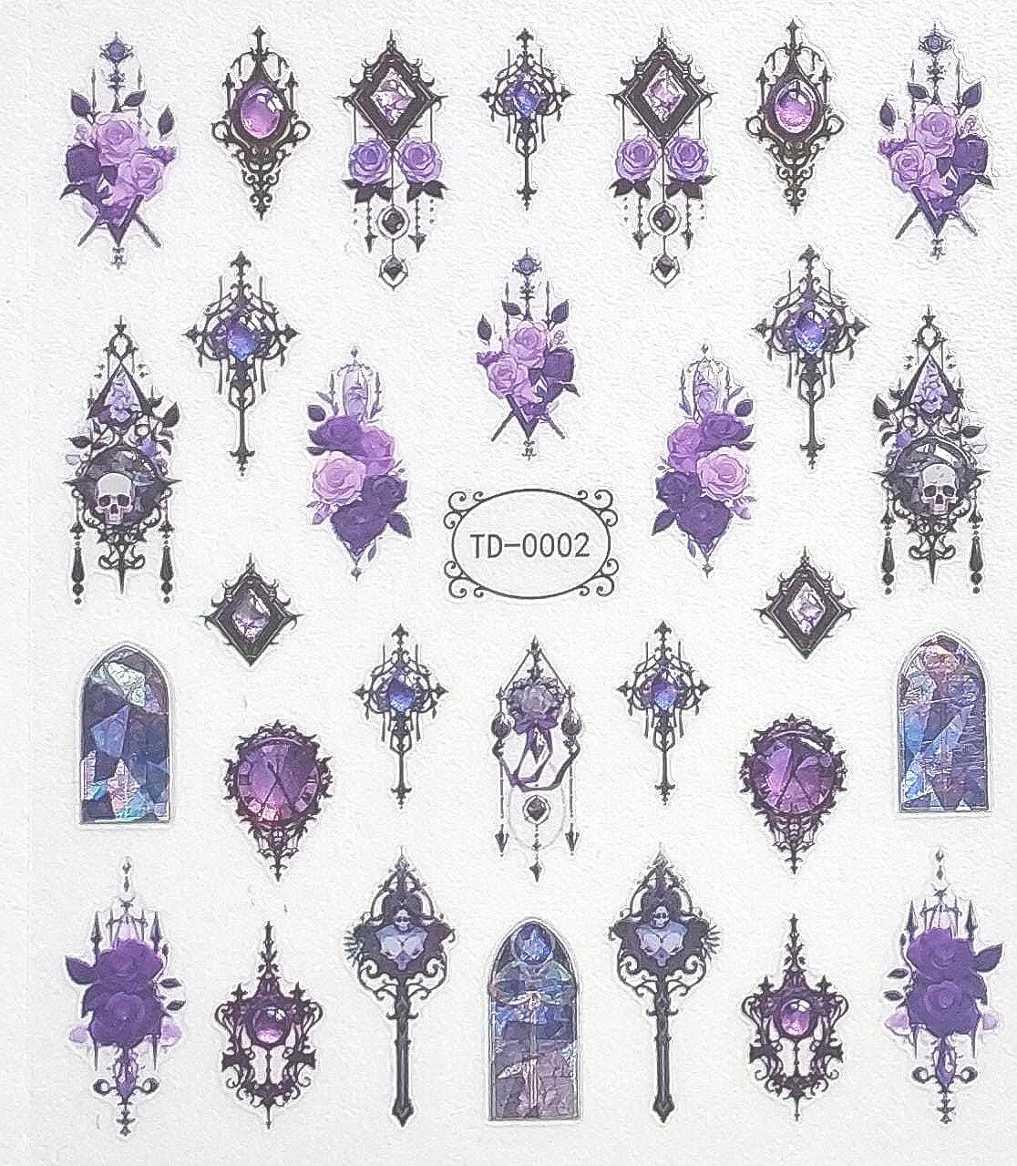 Nail Aufkleber/Gothic 002/Kreative Nägel Gestaltung/Selbstklebend Nail Aufkleber/Gothic 002/Kreative Nägel Gestaltung/Selbstklebend von Etsy - Sumkiste
